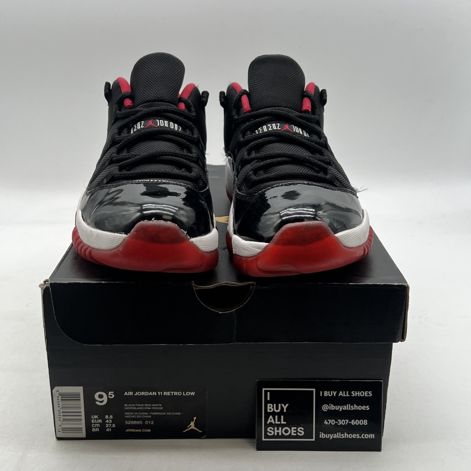 Size 9.5 - Air Jordan 11 Retro 2015 Low Bred (528895-012)