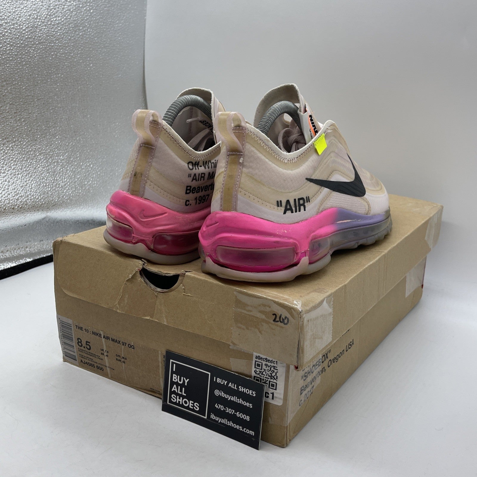 Size 8.5 - Nike Serena Williams x Off-White x Air Max 97 OG Queen (AJ4585-600)