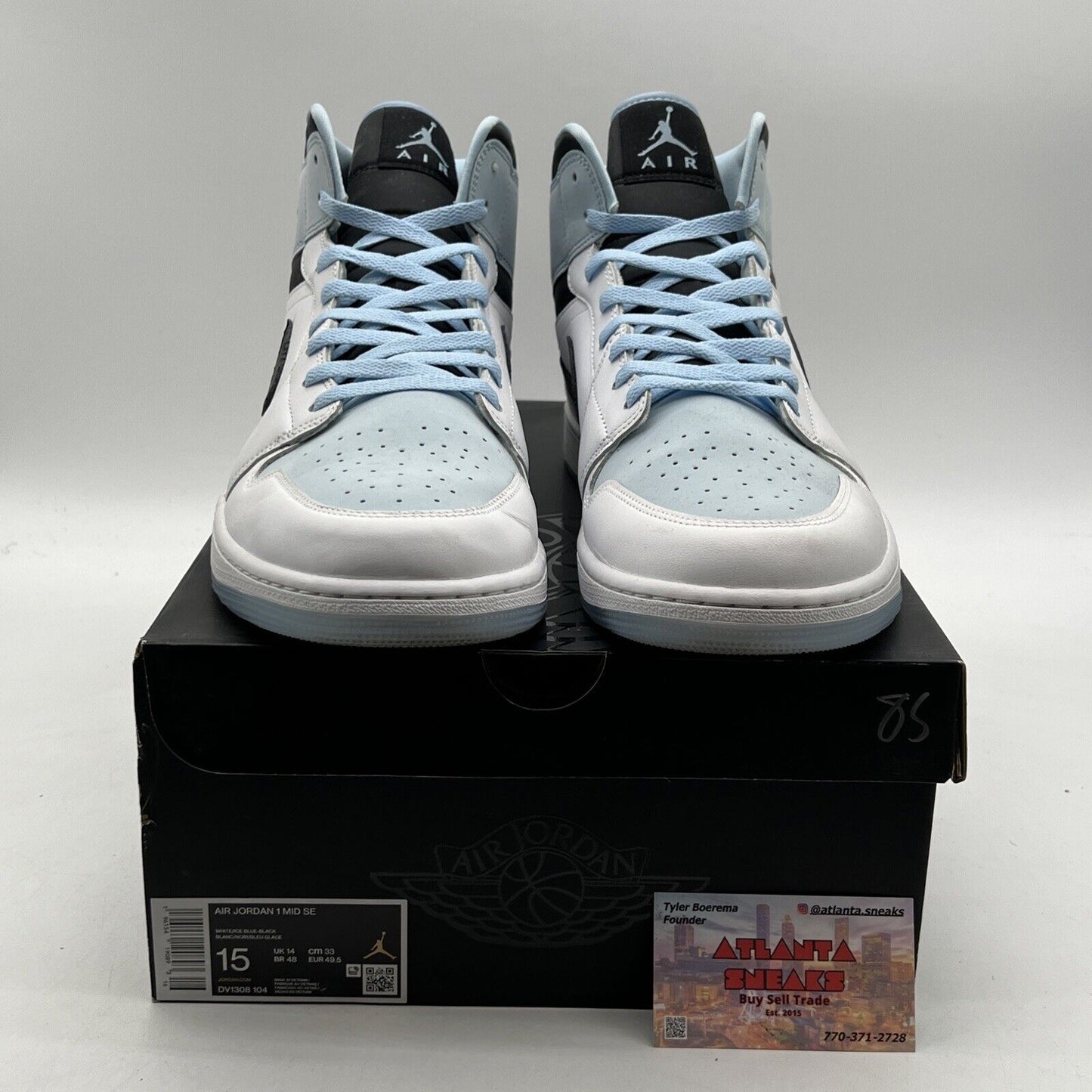 Size 15 - Jordan 1 Mid SE White Ice Blue (DV1308-104)