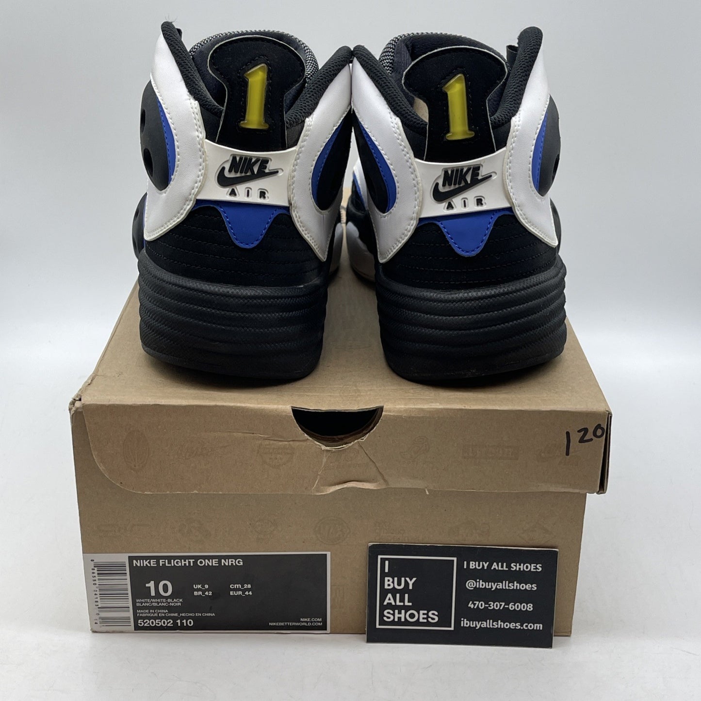 Size 10 - Nike Air Flight One NRG Orlando Magic Suede Leather (520502-110)
