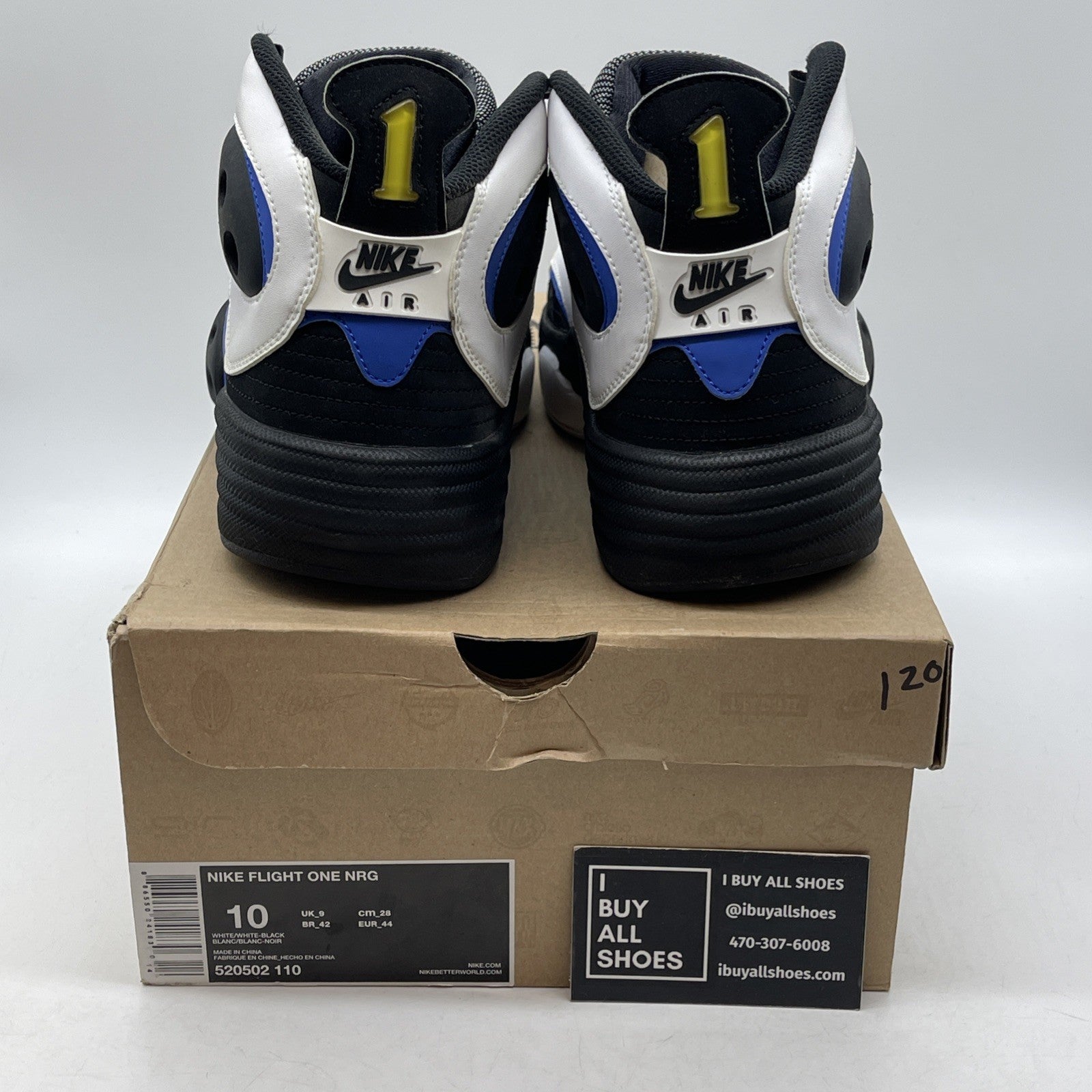 Size 10 - Nike Air Flight One NRG Orlando Magic Suede Leather (520502-110)