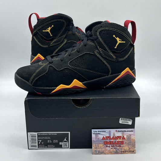 Big Kid's Jordan 7 Retro Citrus Black/Citrus-Varsity Red (DQ6040 081) 7Y