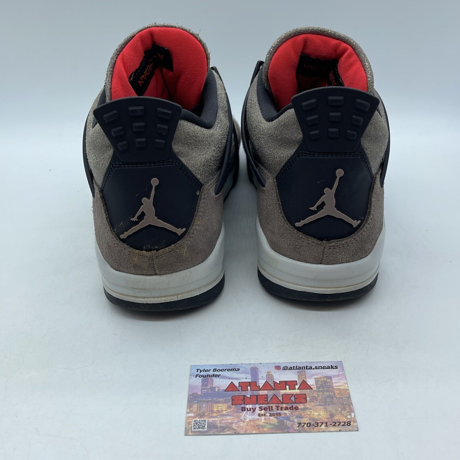 Size 10.5 - Jordan 4 Retro Mid Taupe Haze Brown Black Suede Leather (DB0732-200)