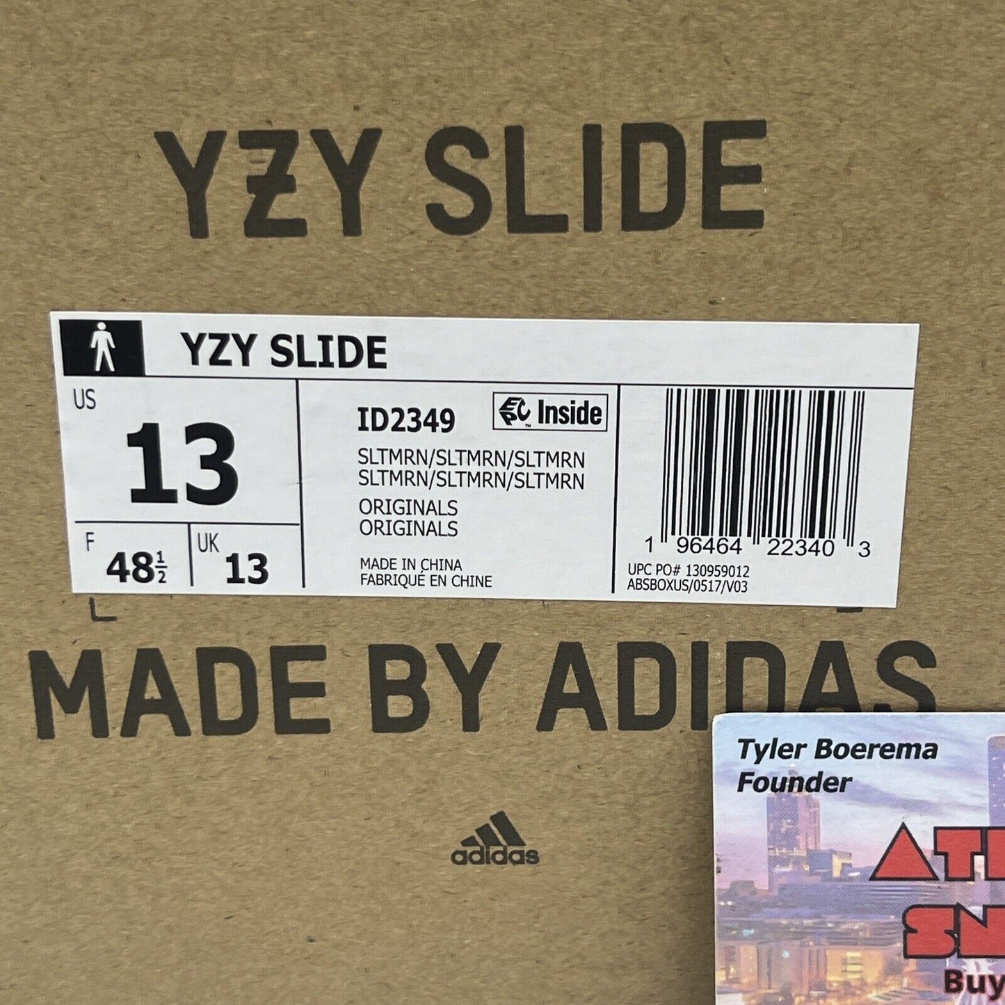 adidas Yeezy Slide Slate Marine SIZE 13 ID2349 Brand New Og All