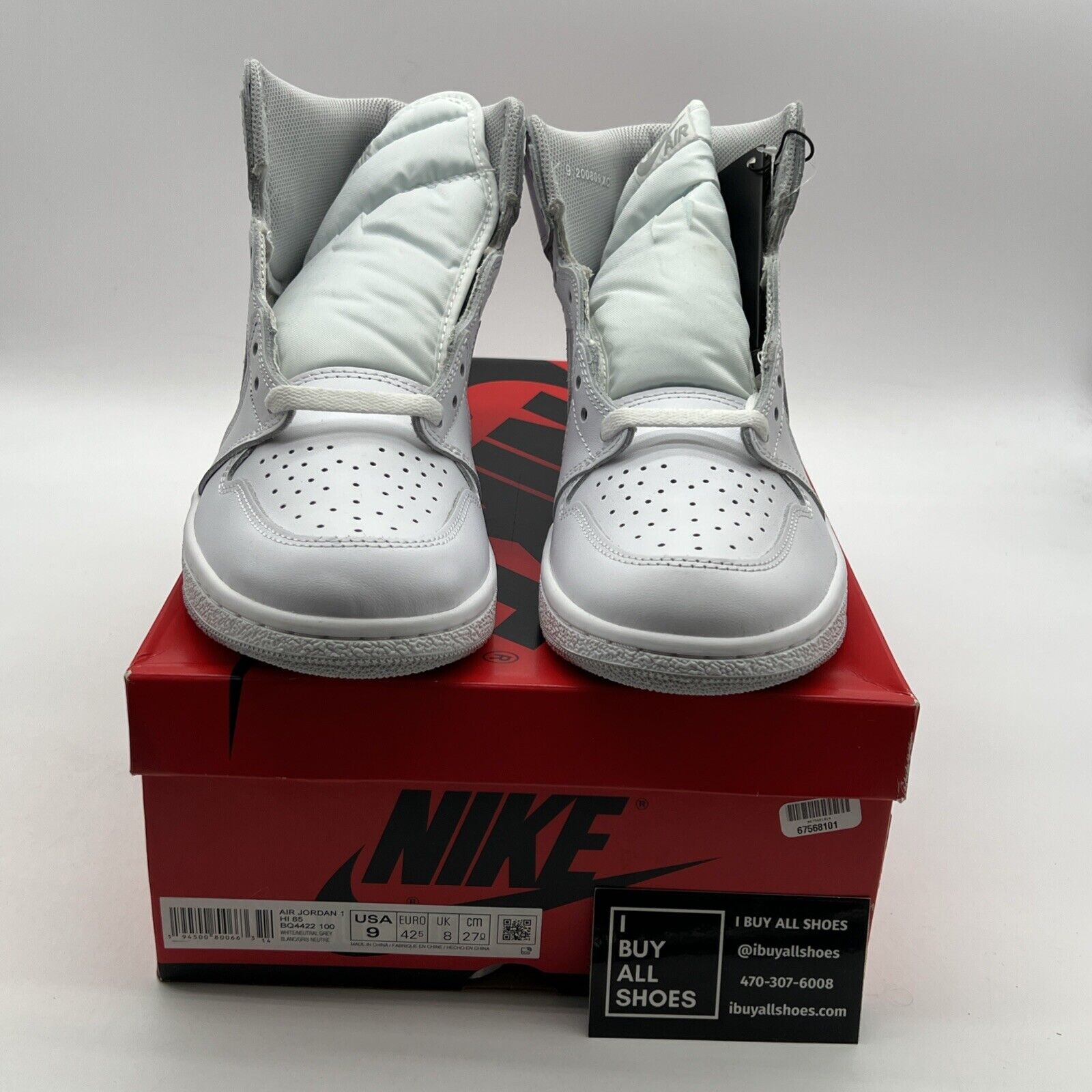 Size 9 - Air Jordan 1 Retro High 85 OG Neutral Gray (BQ4422-100)