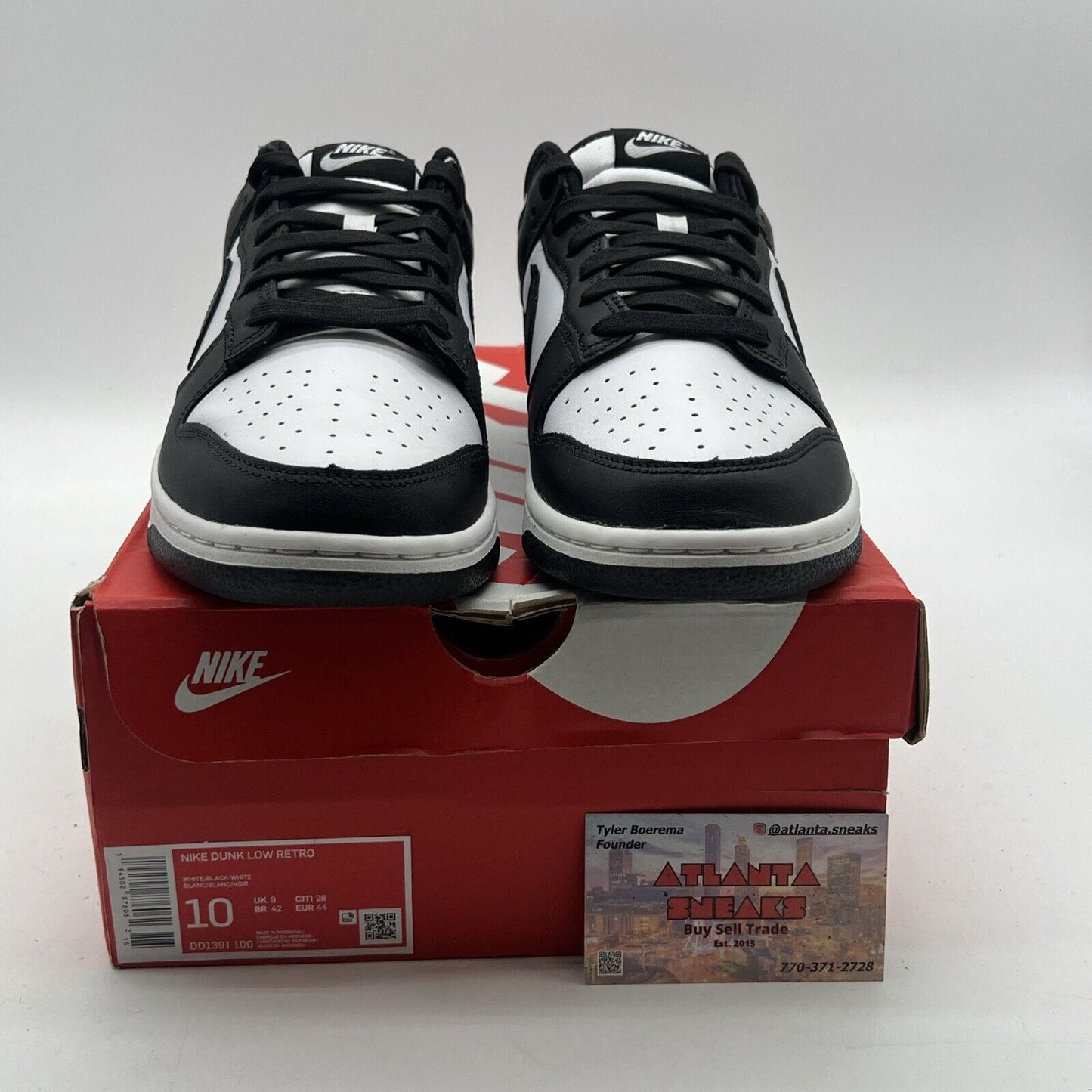 Size 10 - Nike Dunk Low Black White (DD1391-100)