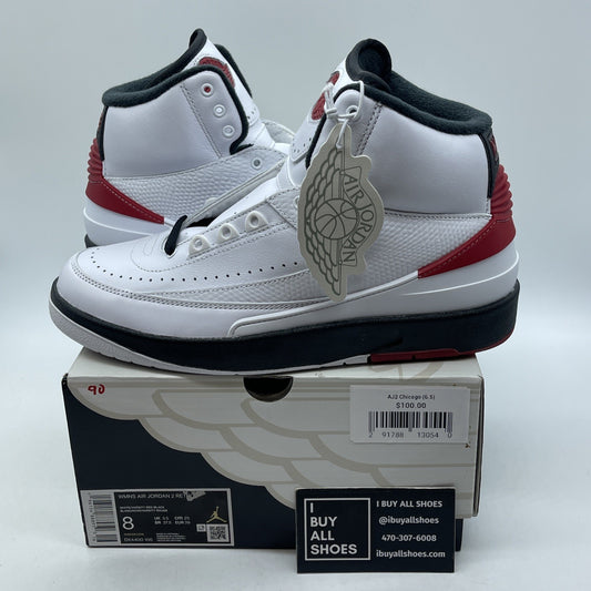 Size 8W - Air Jordan 2 Retro 2022 Chicago White Red Black Leather (DX4400-106)