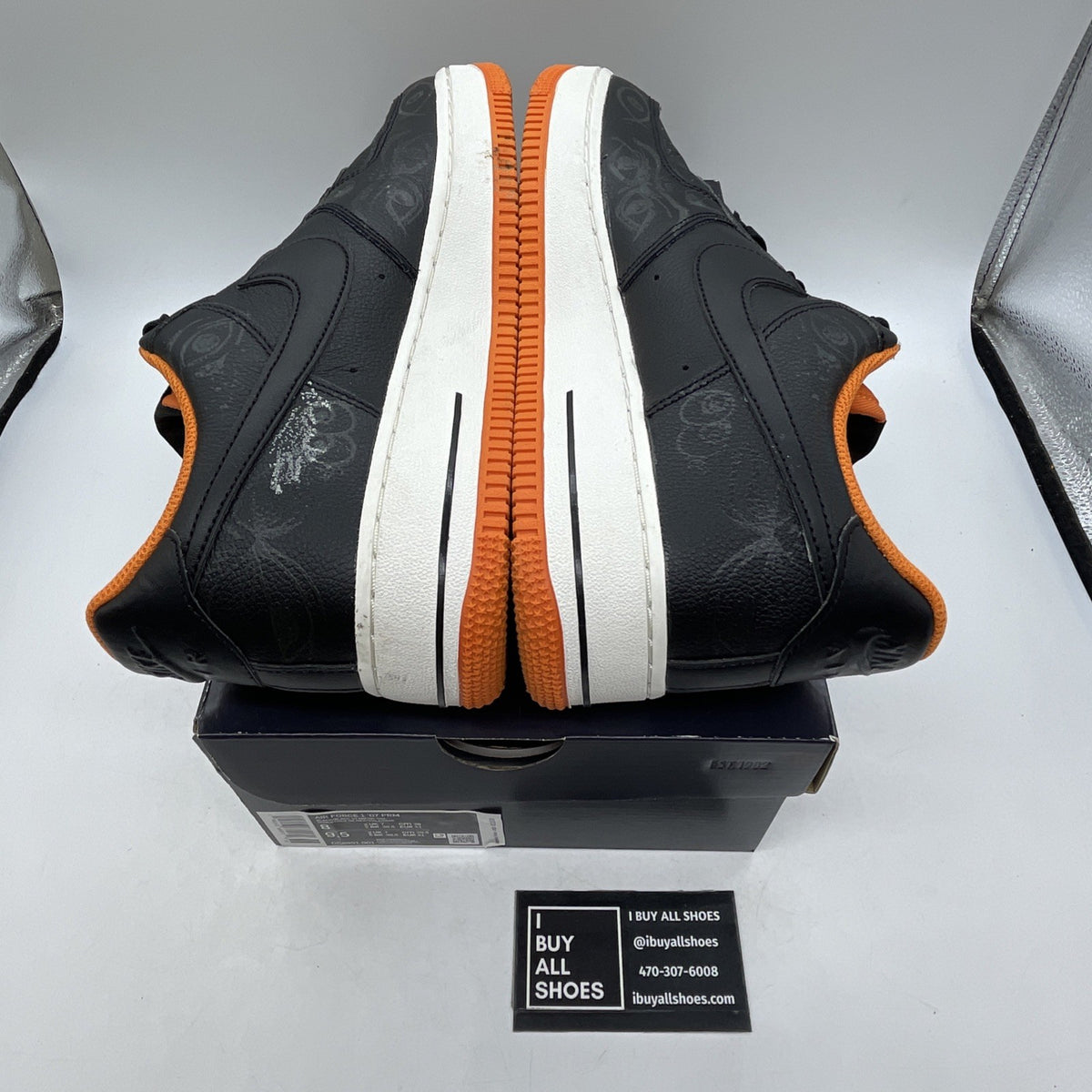 Size 8 - Air Force 1 ‘07 Halloween Black Orange White Leather (DC8891-001)