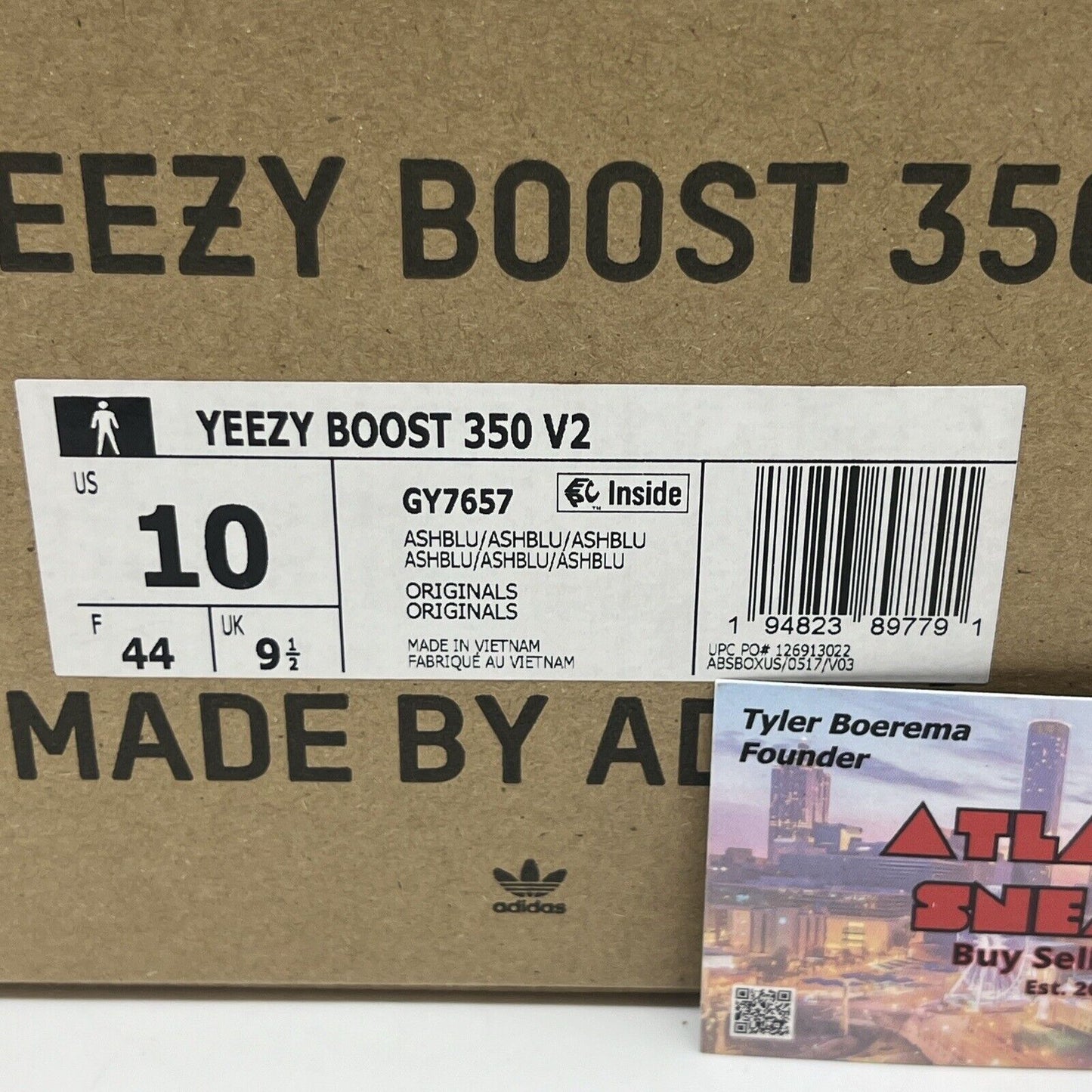 Size 10 - adidas Yeezy Boost 350 V2 Ash Blue Brand New Og All