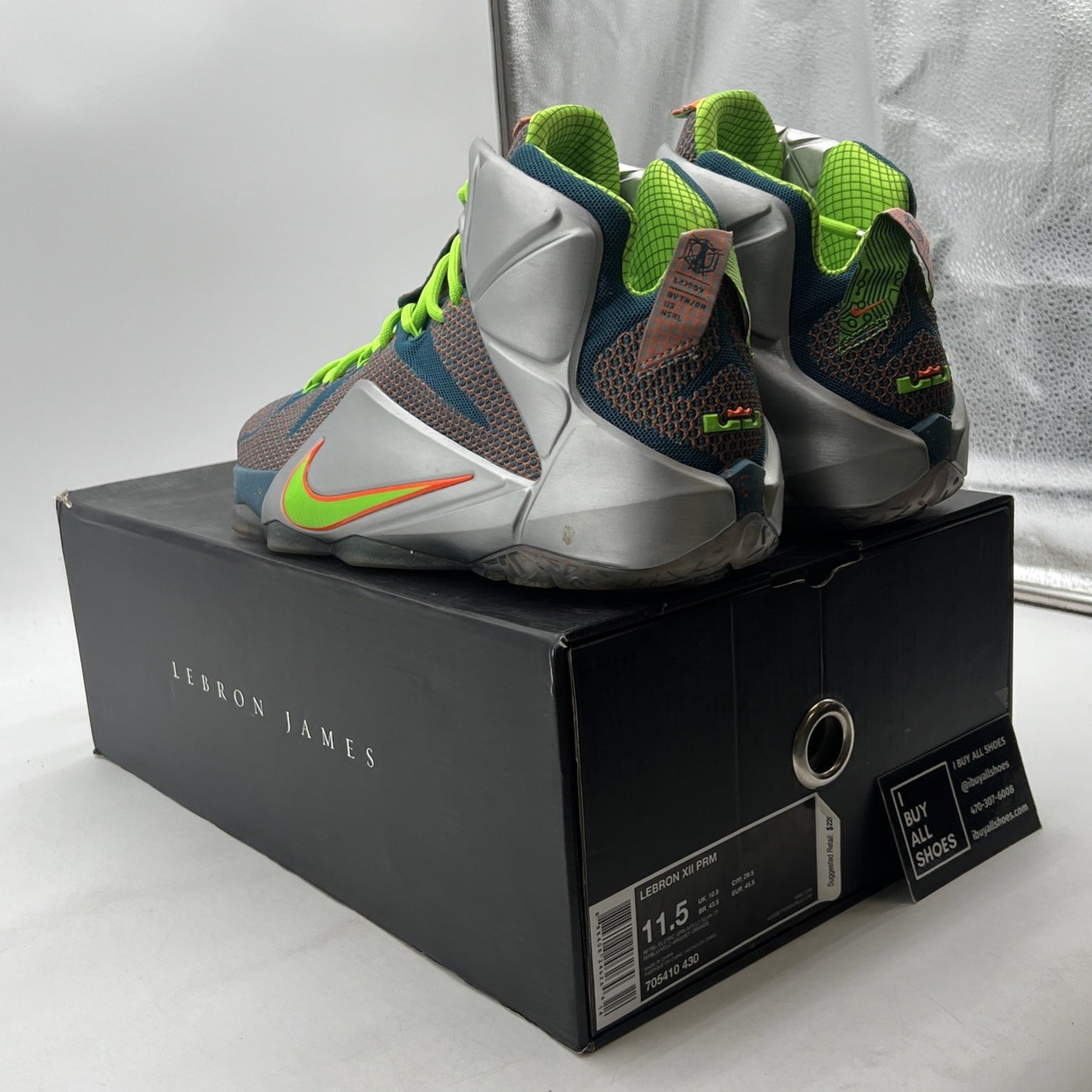 Size 11.5 - Nike LeBron 12 Trillion Dollar Man (705410-430)