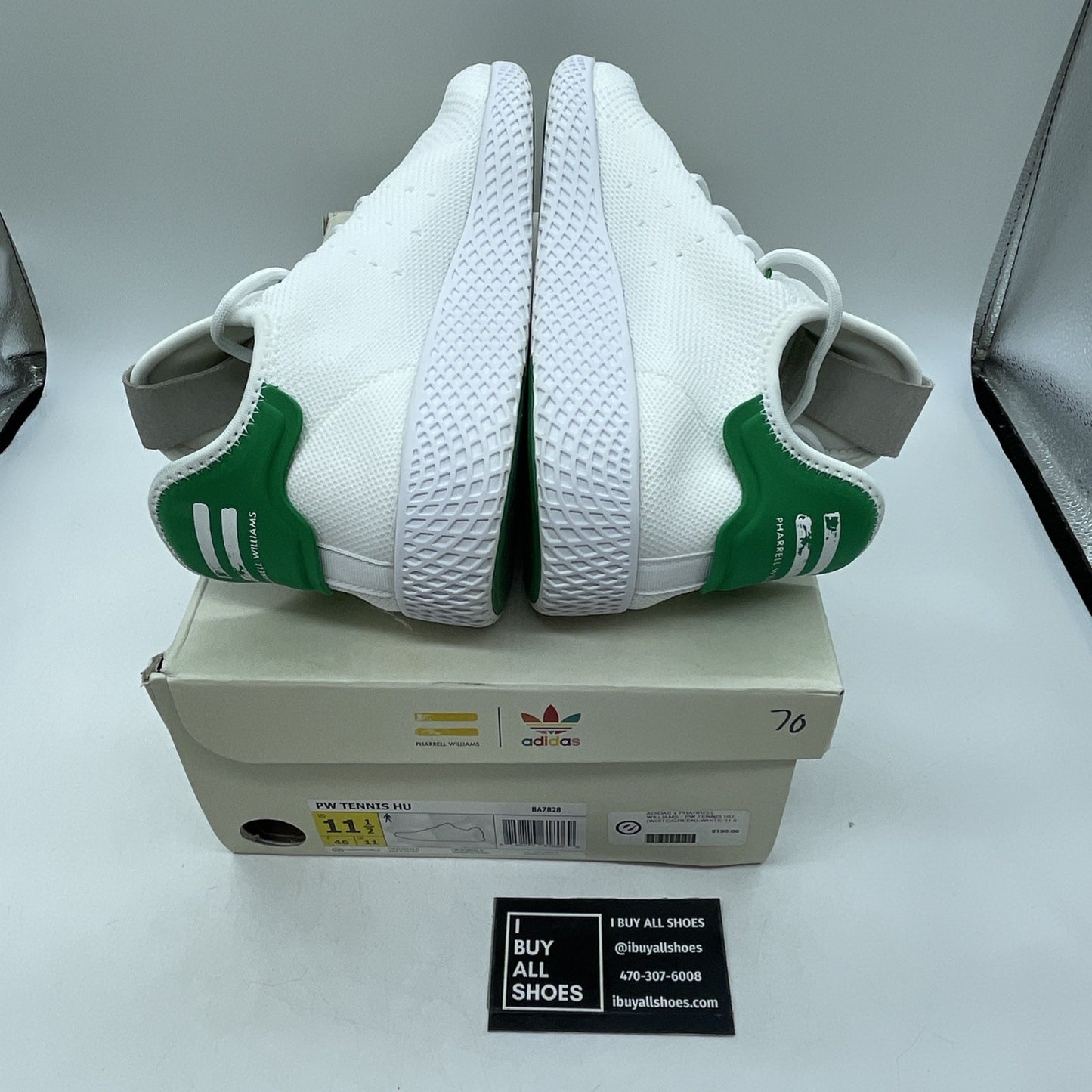 Size 11.5 - Pharrell x adidas Tennis Hu Green (BA7828)