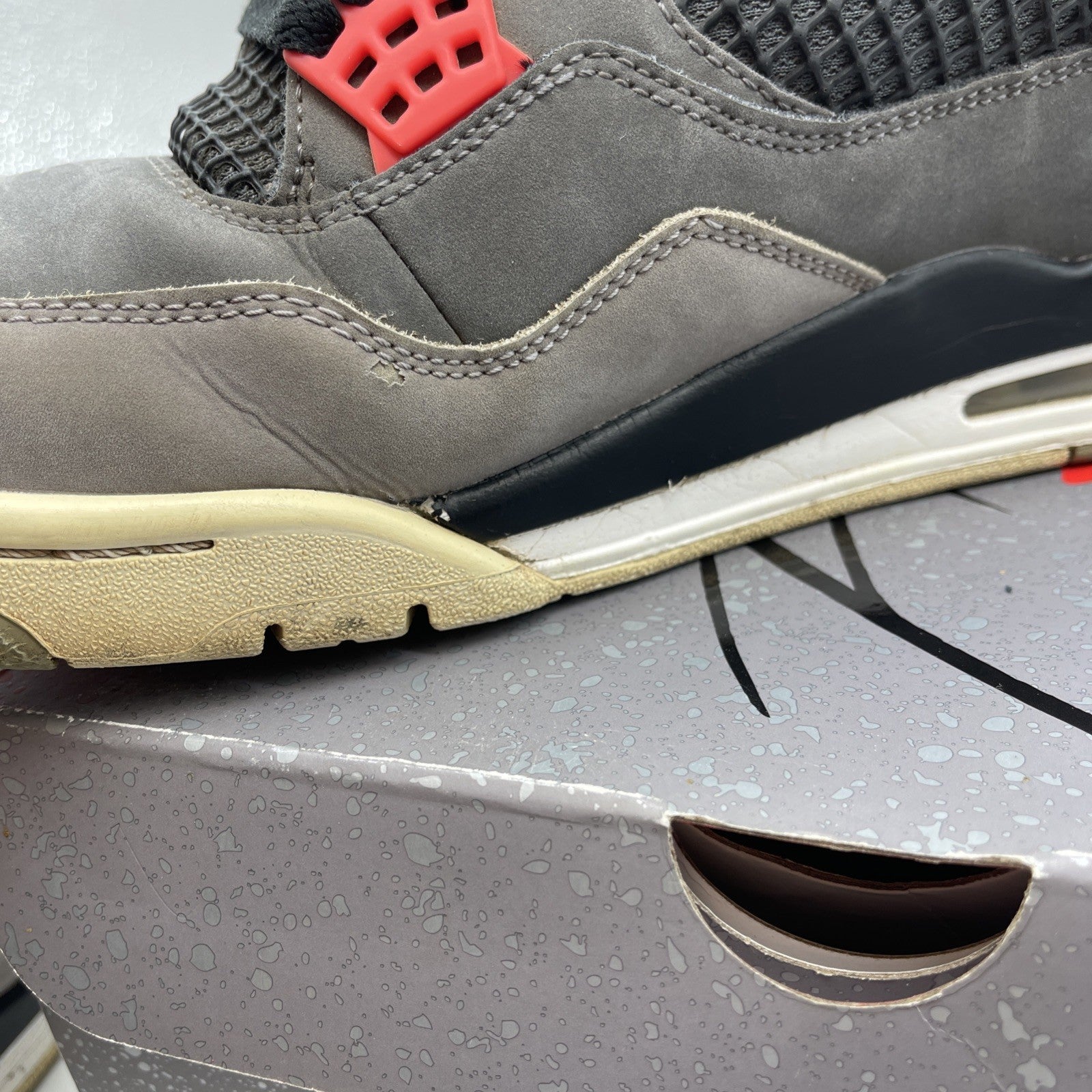 Size 11 - Jordan 4 Retro Mid Infrared Grey Black Suede (DH6927-061)
