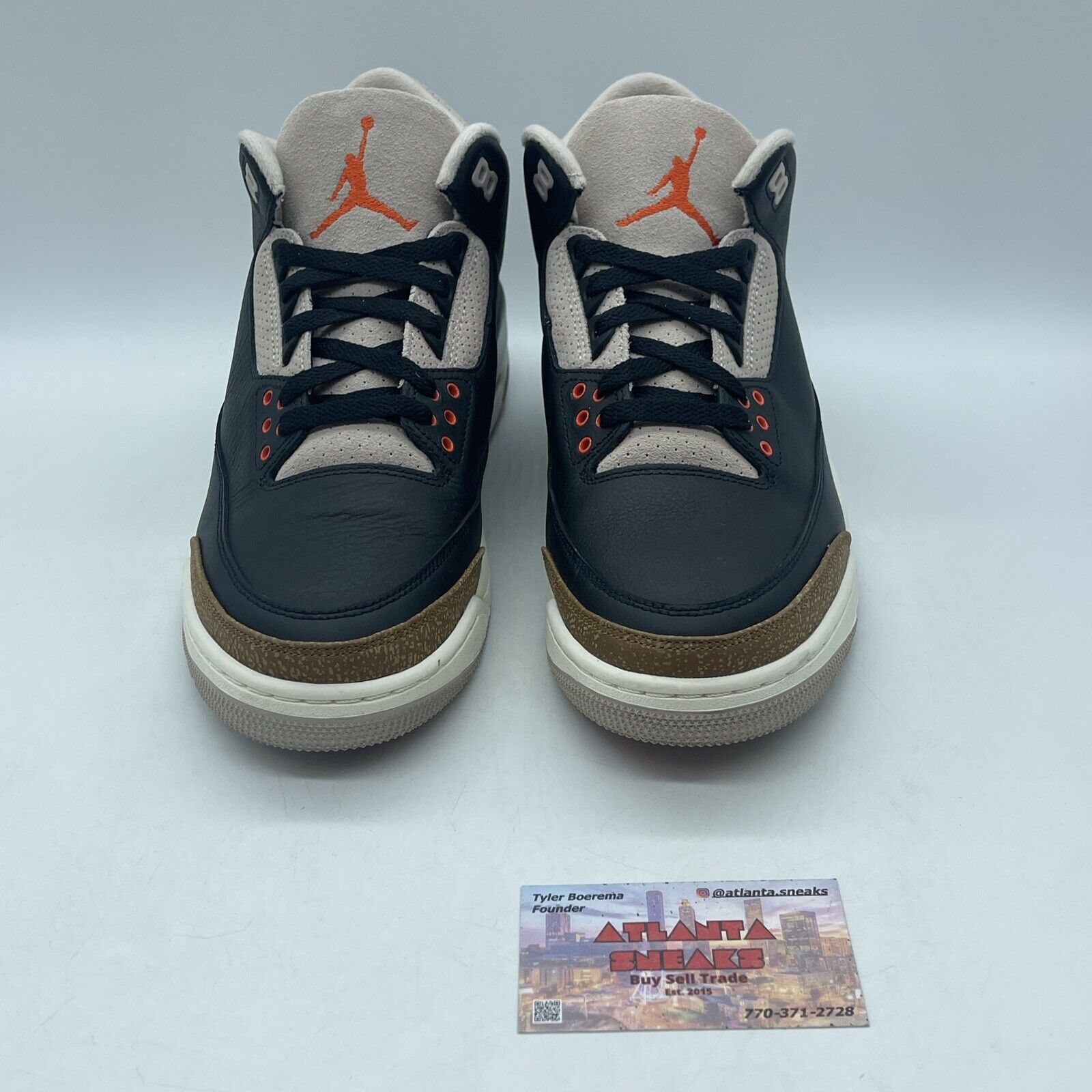 Size 10 - Jordan 3 Retro Mid Desert Elephant Black Suede Leather (CT8532-008)