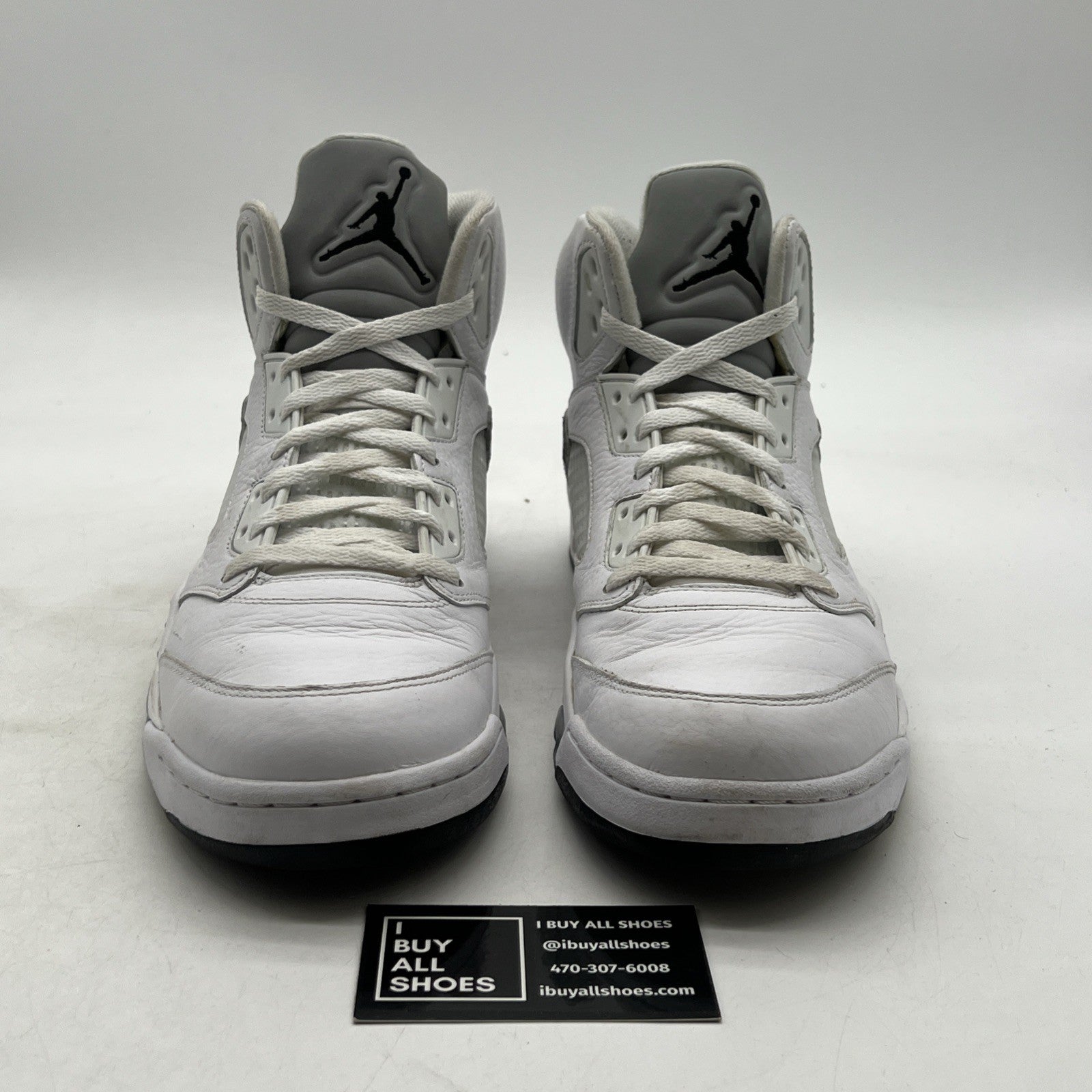 Size 11.5 - Air Jordan 5 Retro 2015 White Metallic (136027-130)