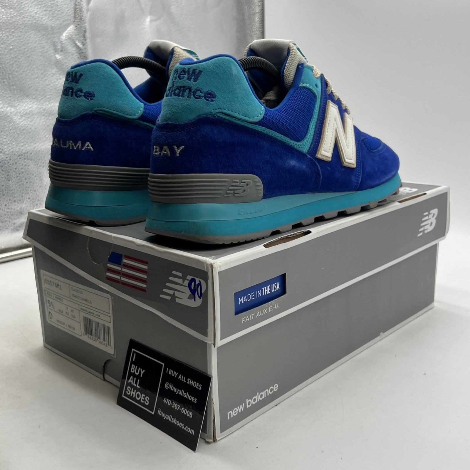 Size 9.5 - New Balance NB1 574 Blue Aqua (US574M1)