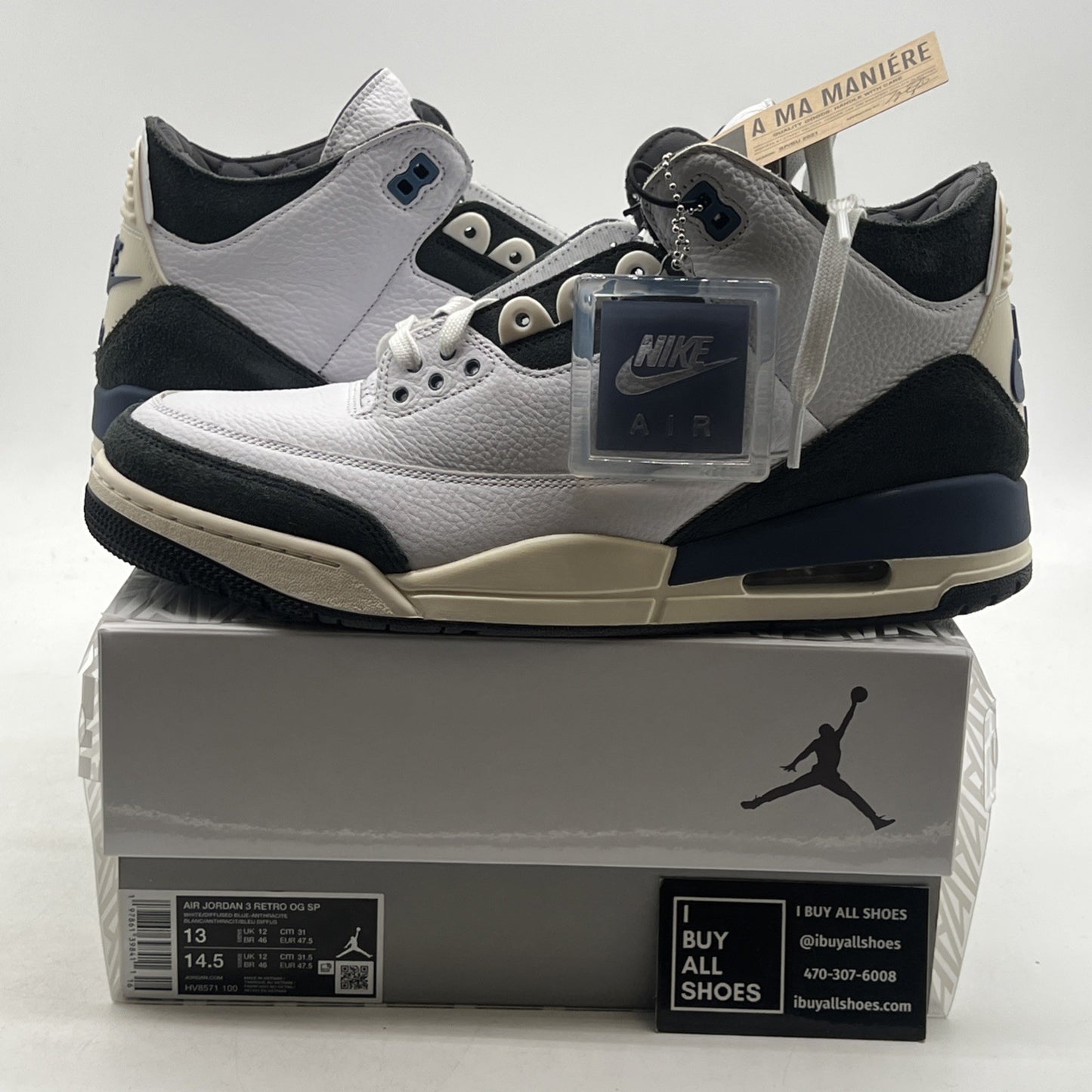 Size 13 - A Ma Maniére x Air Jordan 3 Retro OG SP For The Love (HV8571-100)