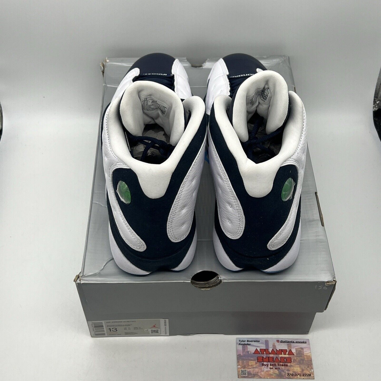 Size 13 - Jordan 13 Retro Obsidian White Navy Blue Leather (414571-144)