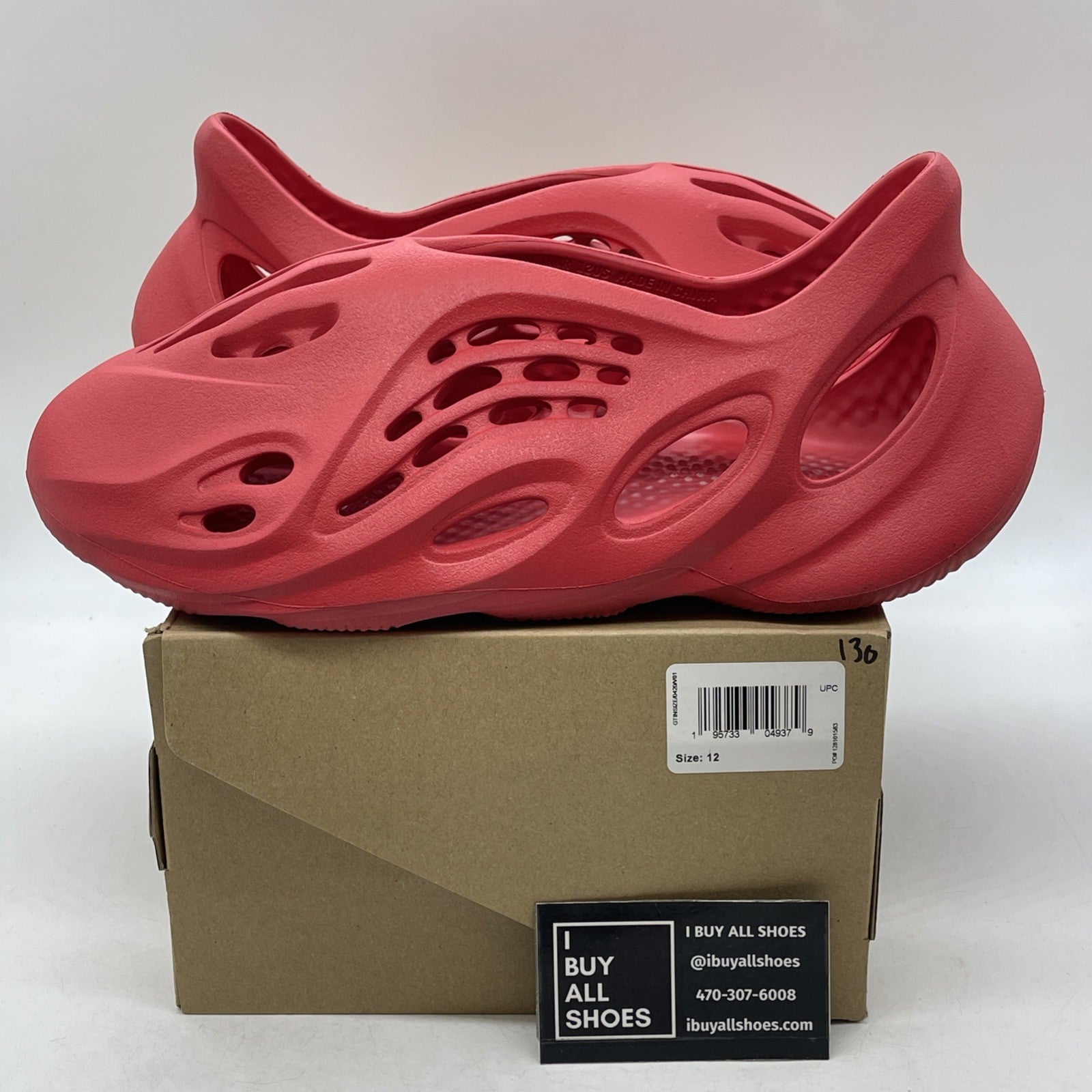 Size 12 - adidas Yeezy Foam Runner Vermillion (GW3355)