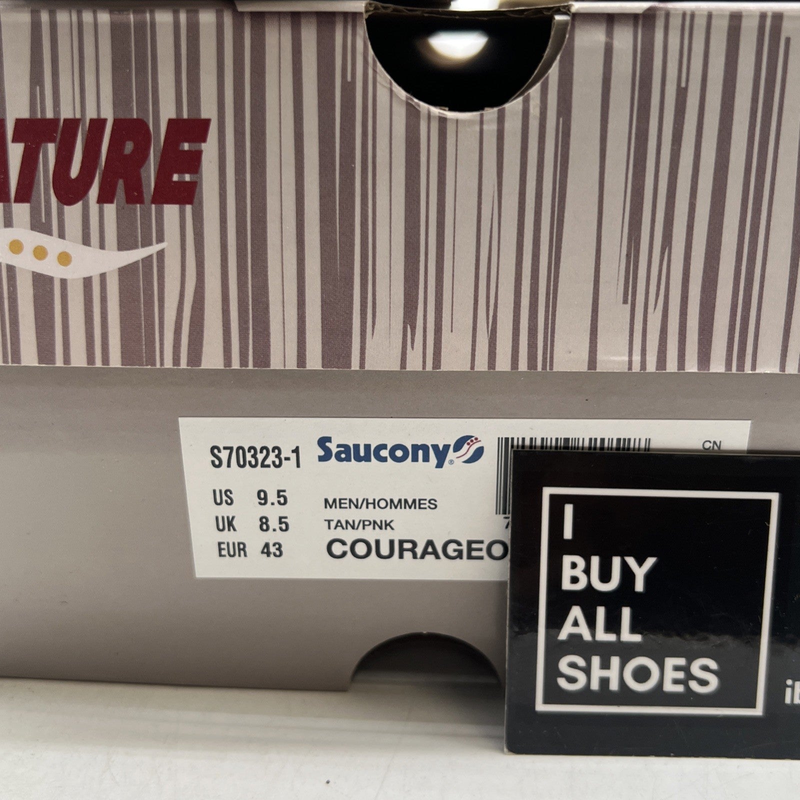 Size 9 - Saucony Feature x Courageous Bacon & Eggs (S70323-1)