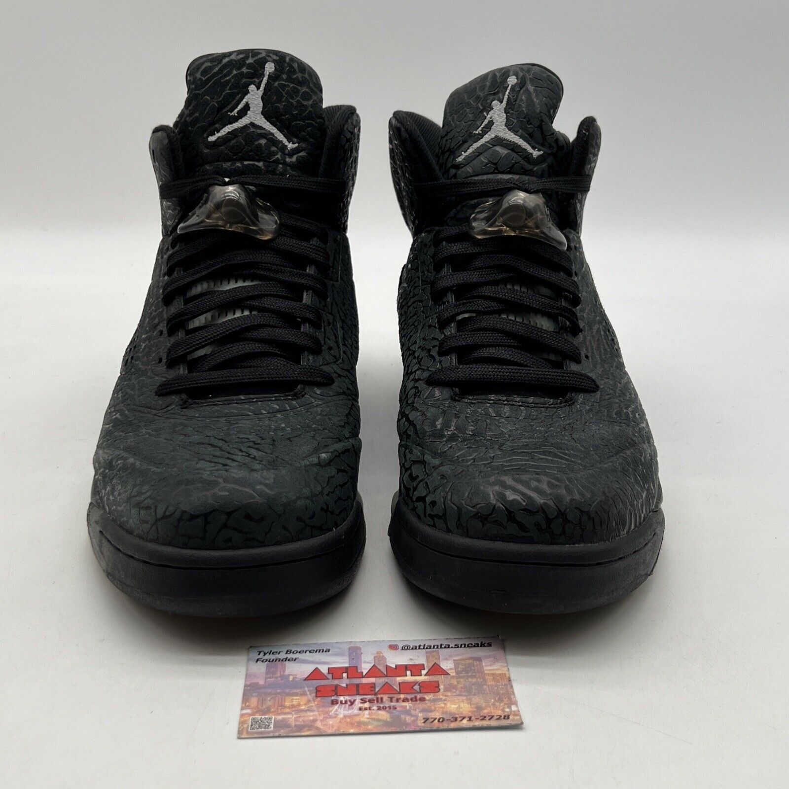 Size 11.5 - Air Jordan 5 Retro 3Lab5 Elephant Print Grey Leather (599581-003)