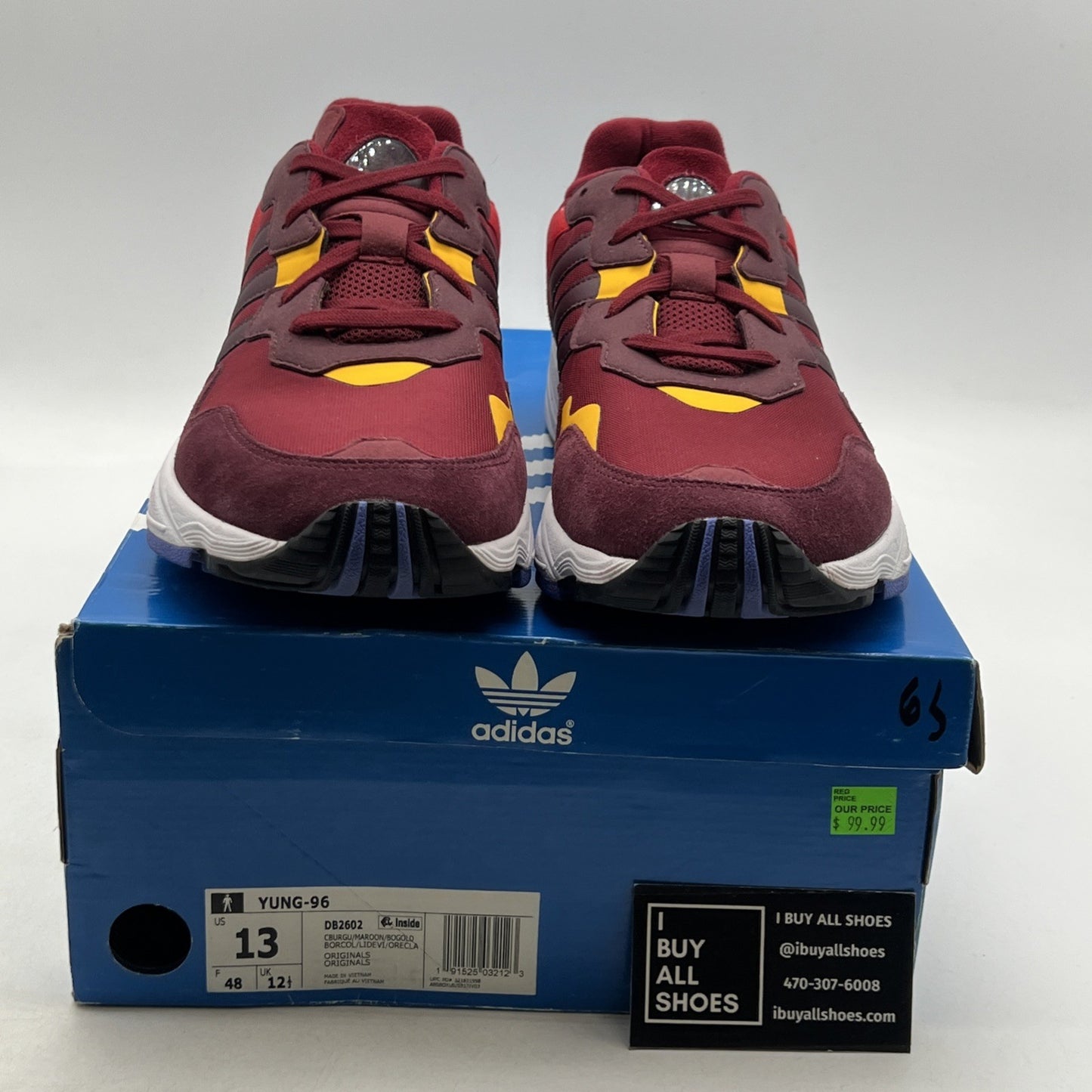 Size 13 - Adidas Yung-96 Collegiate Burgundy (DB2602)