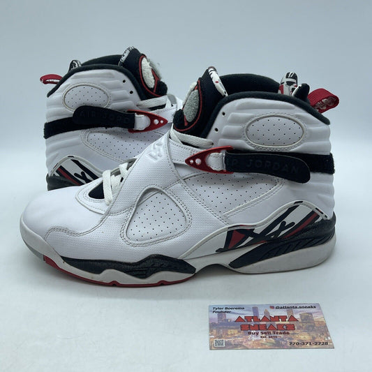 Size 9.5 - Air Jordan 8 Retro Alternate White Black Red Grey (305381-104)