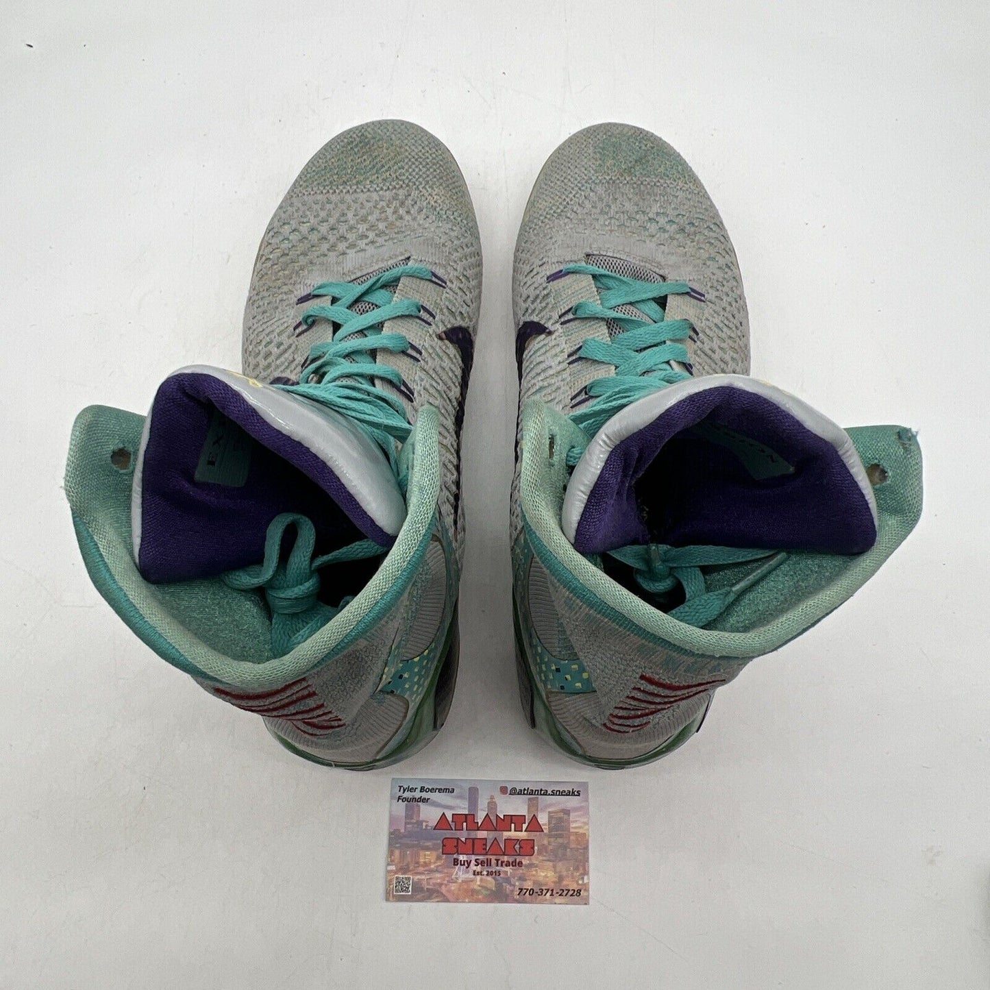 Size 12 - Nike Kobe 9 Elite Hero Pack Aqua Grey (630847-005)