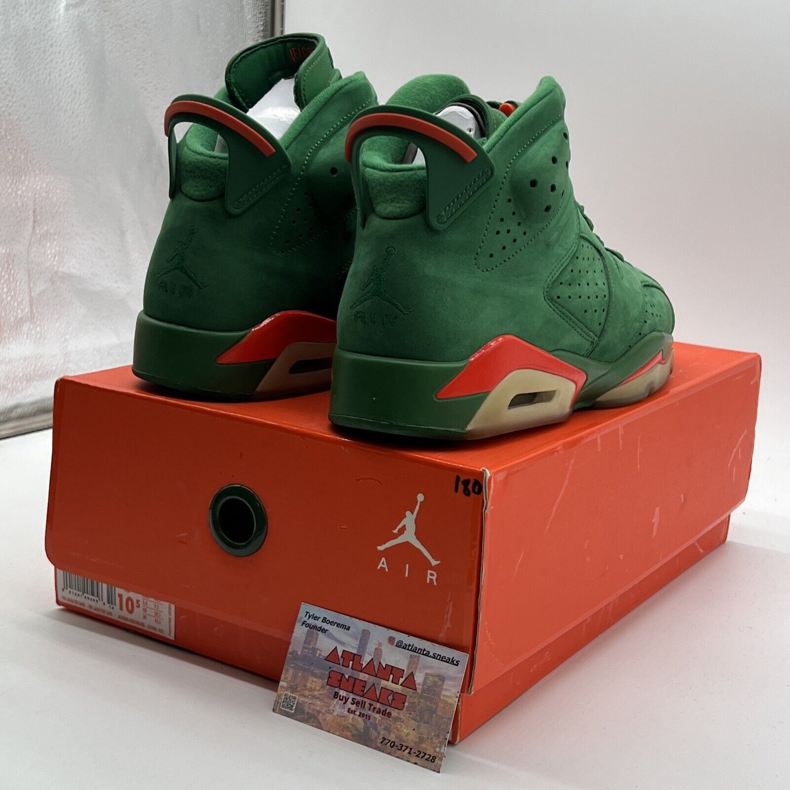 Size 10.5 - Air Jordan 6 Retro NRG Green Suede Gatorade (AJ5986-335)