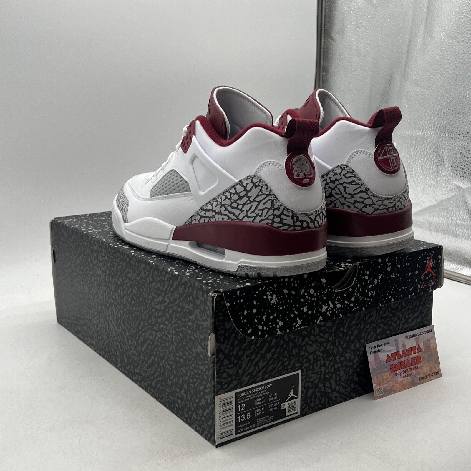 Size 12 - Jordan Spizike Low Team Red Leather Maroon White (FQ1759-106)