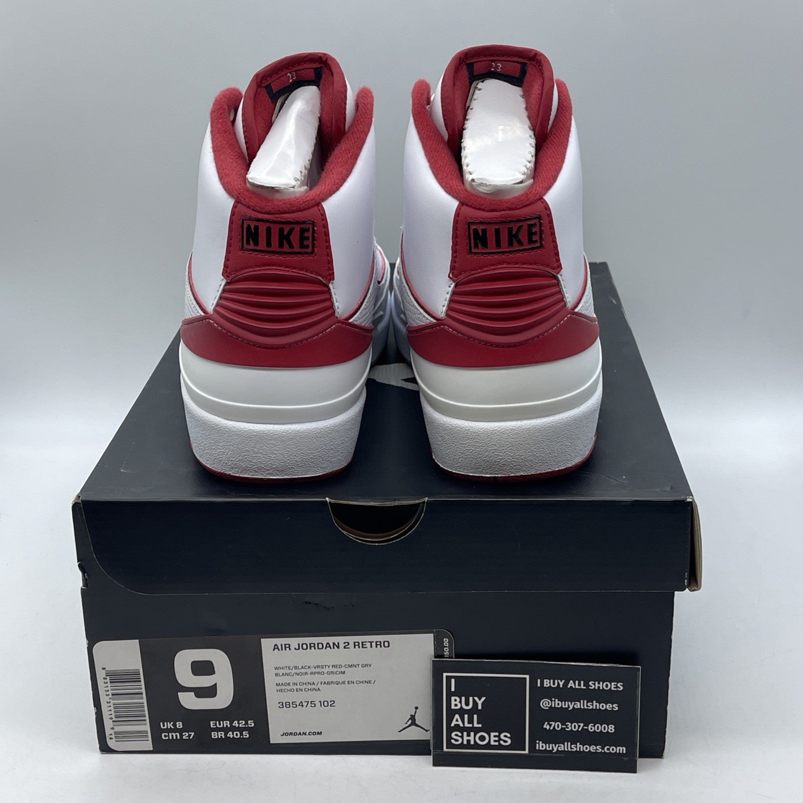 Size 9 - Air Jordan 2 Retro Chicago Home (385475-102)