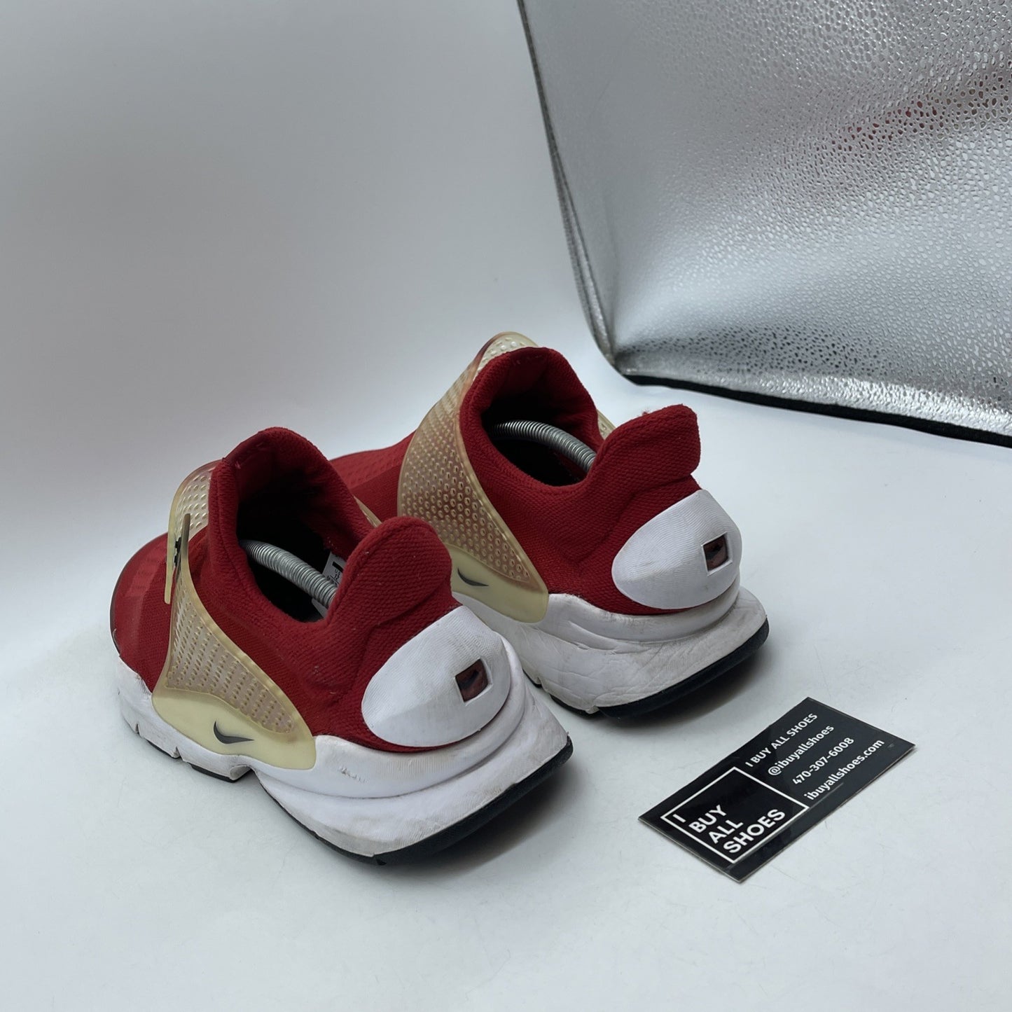 Size 12 - Nike Sock Dart 2016 Gym Red White Suede (819686-601)