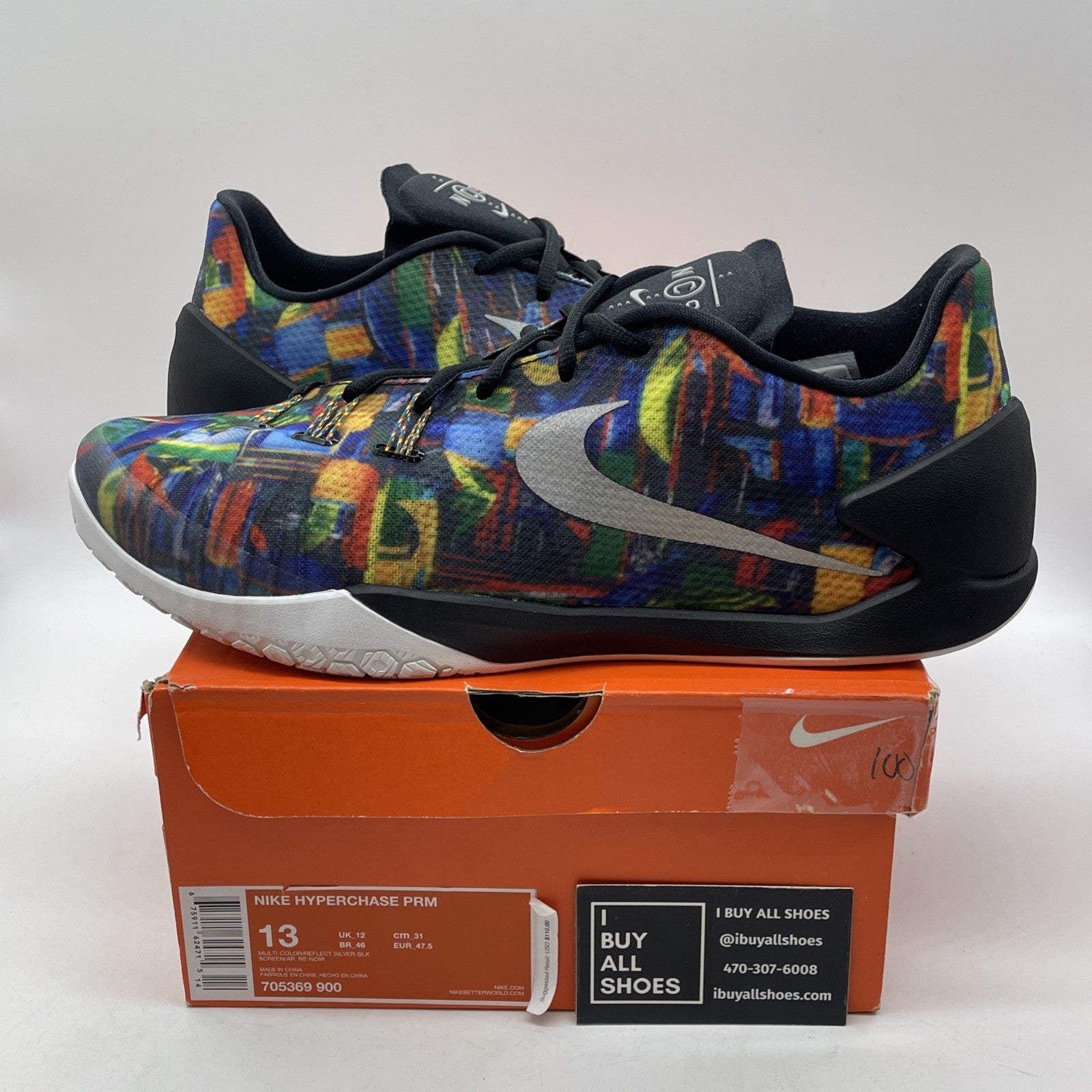 Size 13 - Nike Hyperchase Net Collectors Society Grey Suede Leather (705369-900)
