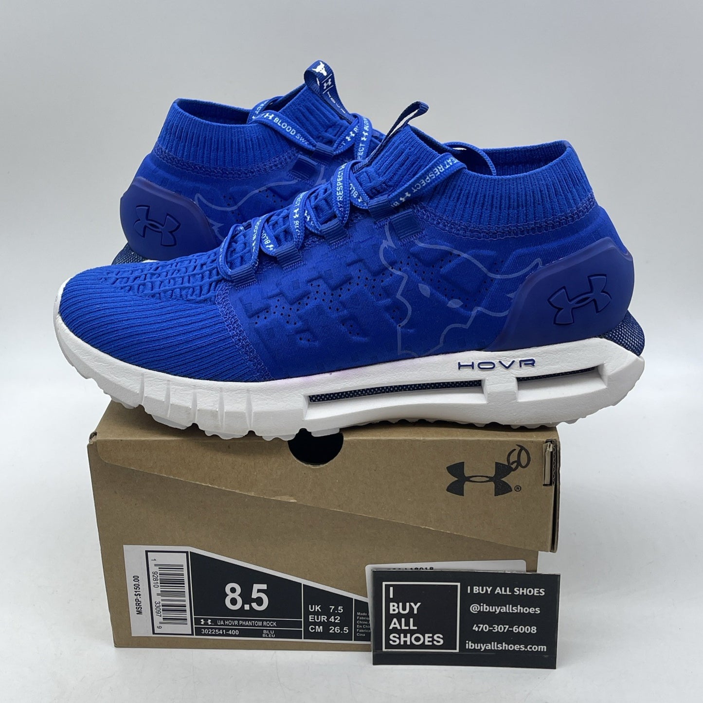 Size 8.5 - Under Armour Project Rock x HOVR Phantom Royal (3022541-400)
