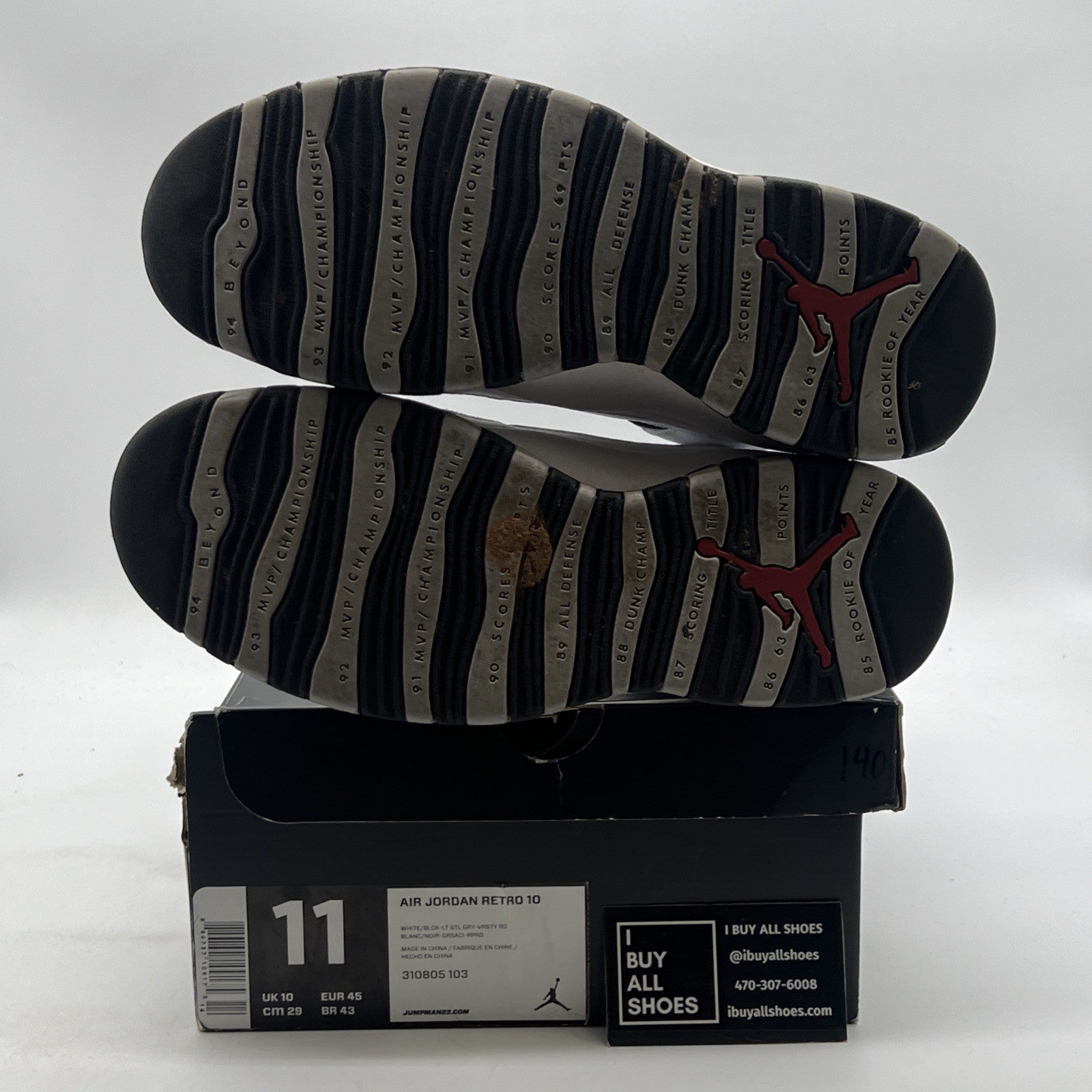 Size 11 - Air Jordan 10 Retro 2013 Steel (310805-103)