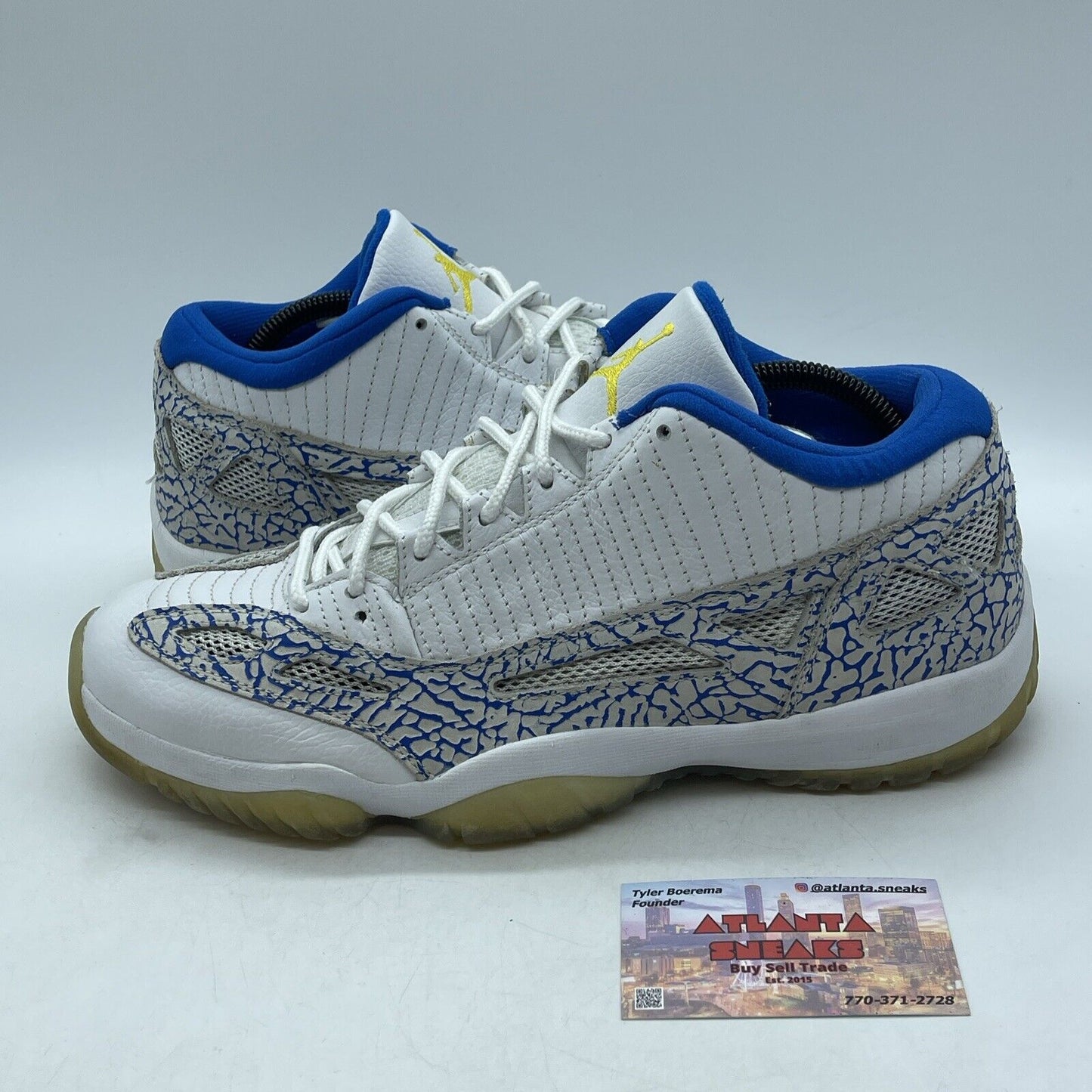 Size 10.5 - Air Jordan 11 Retro Low IE Grey Suede White Leather (306008-172)