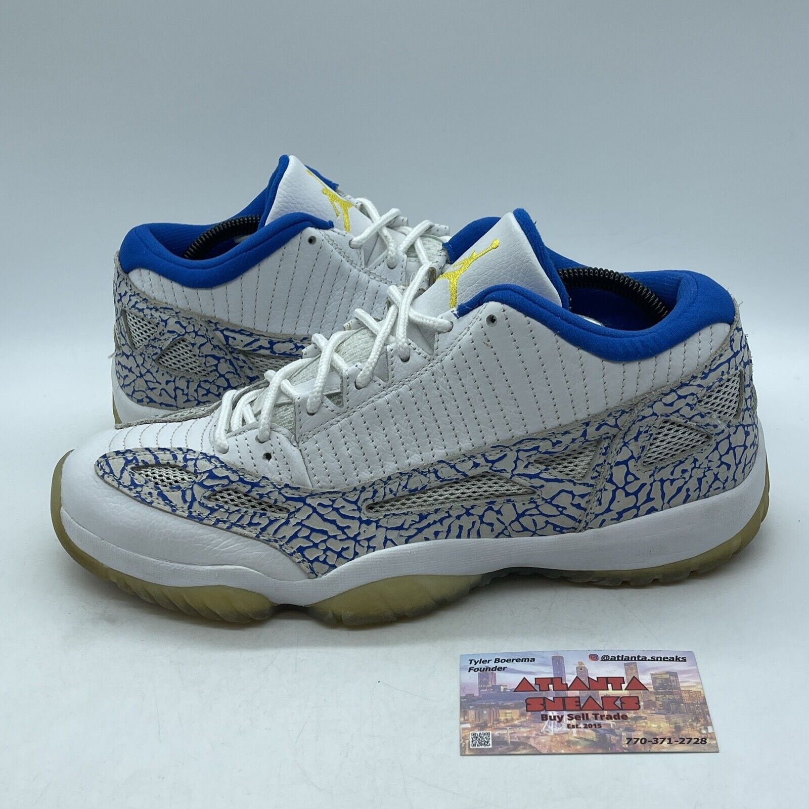 Size 10.5 - Air Jordan 11 Retro Low IE Grey Suede White Leather (306008-172)