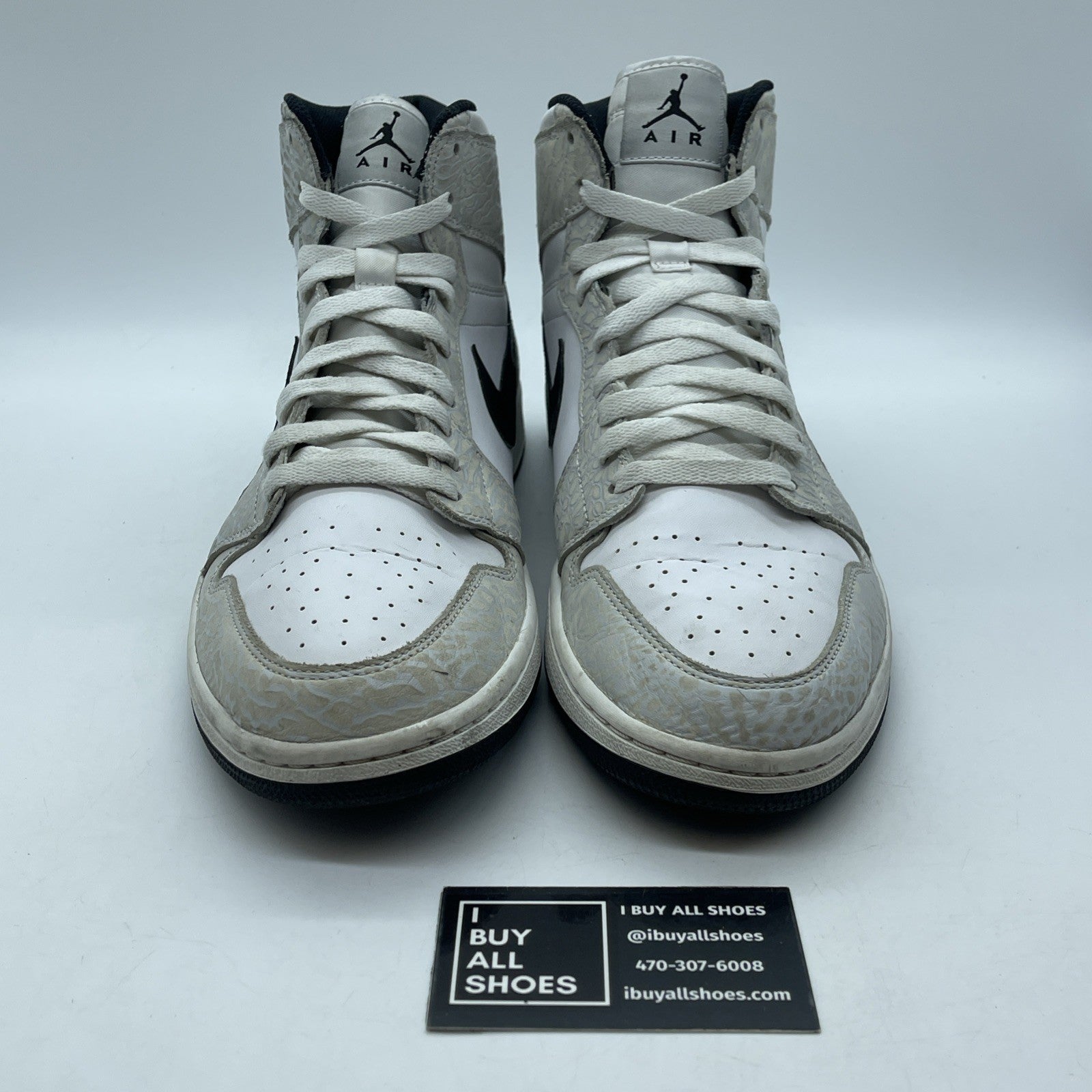 Size 11.5 - Air Jordan 1 Retro High White Elephant Grey White (839115-106)