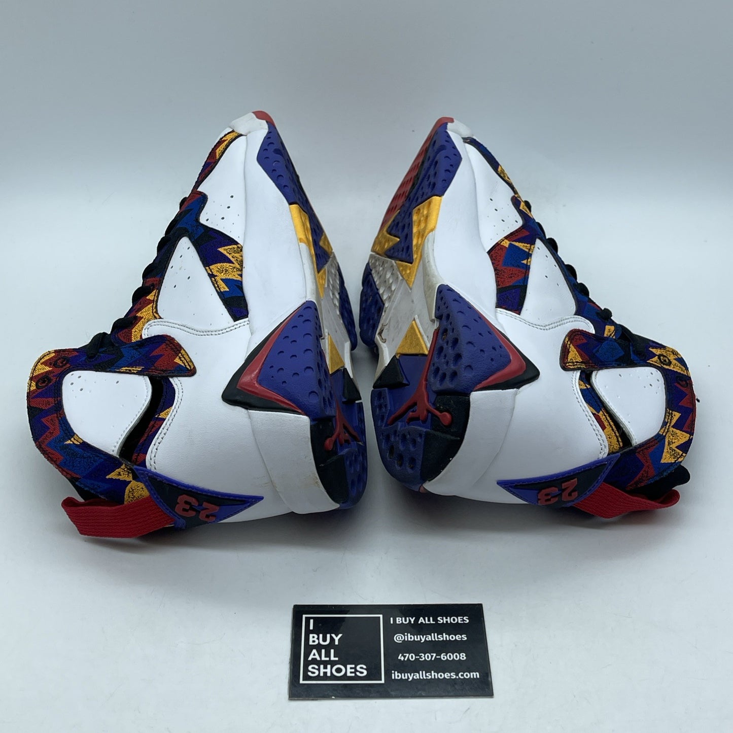 Size 9 - Air Jordan 7 Retro Sweater Blue White Leather Suede (304775-142)