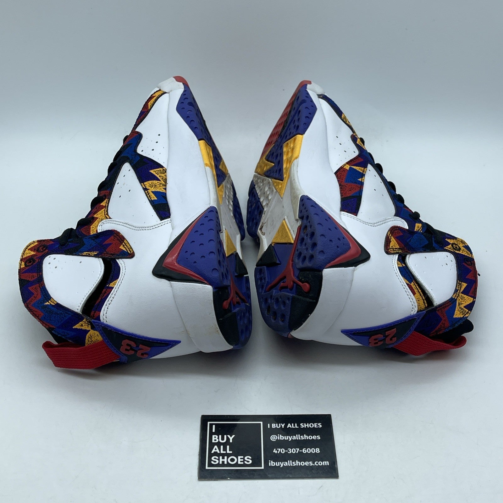 Size 9 - Air Jordan 7 Retro Sweater Blue White Leather Suede (304775-142)