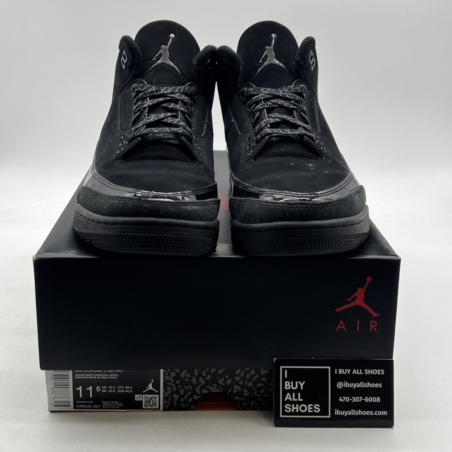 Size 11.5 - Air Jordan 3 Retro 2025 Black Cat (CT8532-001)