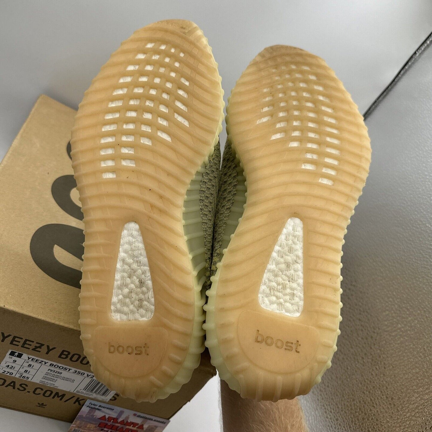 Size 9 - adidas Yeezy Boost 350 V2 Antlia Non-Reflective Yellow Grey Tint Comfy