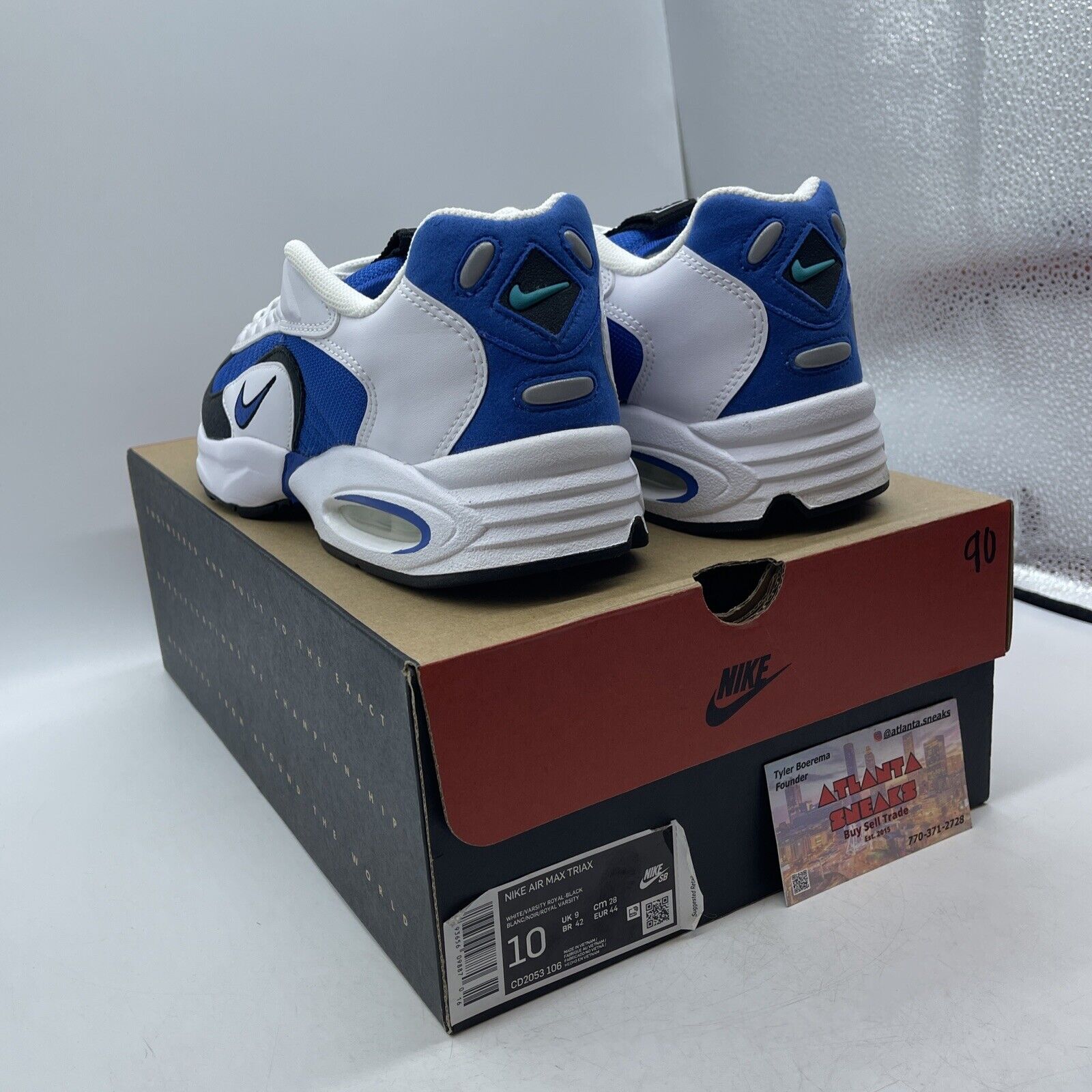 Size 10 - Nike Air Max Triax 96 Retro Royal White Blue (CD2053-106)