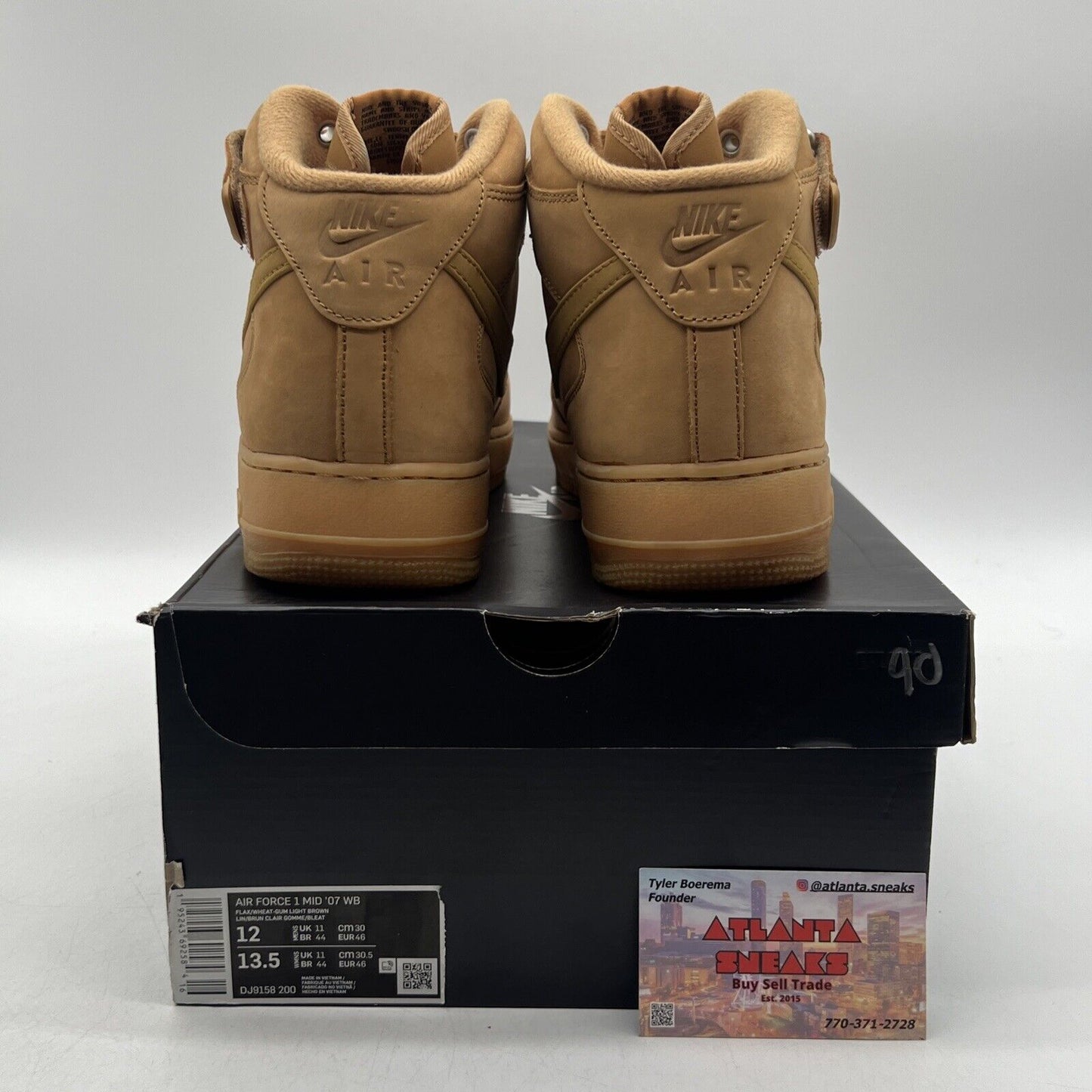 Size 12 - Nike Air Force 1 '07 Mid Flax Wheat Suede (DJ9158-200)