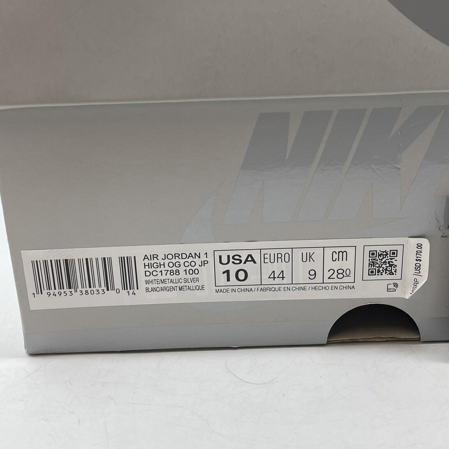 Size 10 - Jordan 1 Retro High CO.JP Midnight Navy White Suede (DC1788-100)