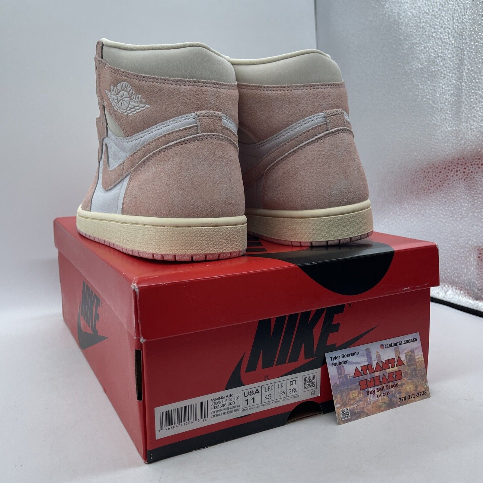 Size 11W - Air Jordan 1 Retro OG High Washed Pink Suede (FD2596-600)