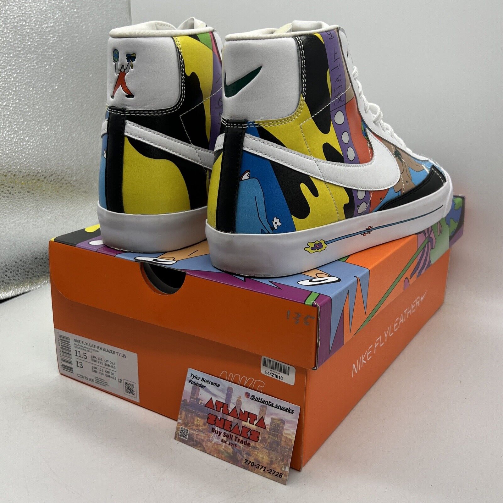 Size 11.5 - Nike Ruohan Wang x Blazer ’77 Flyleather Mid Multicolor (CZ3775-900)