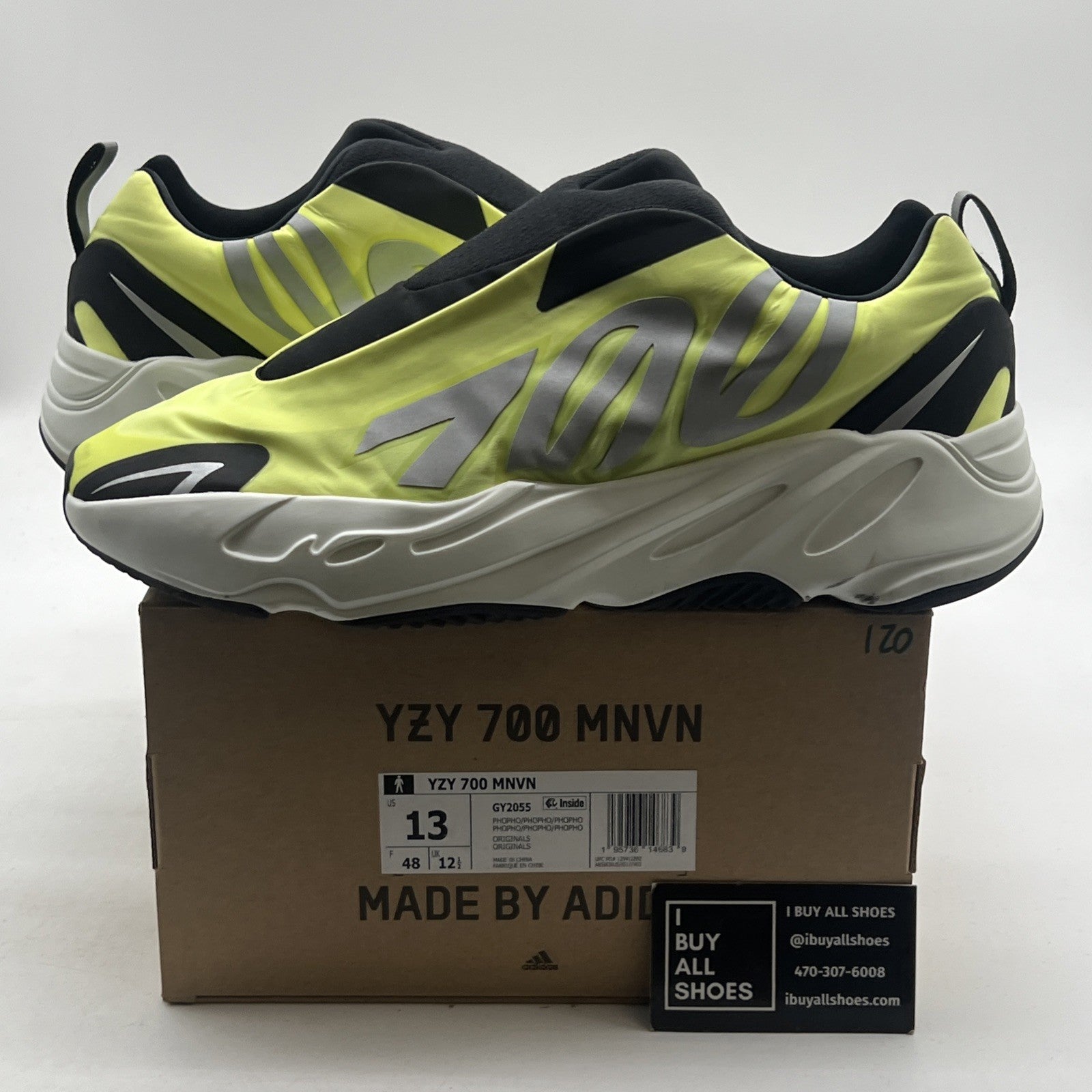 Size 13 - adidas Yeezy Boost 700 MNVN Laceless Phosphor (GY2055)