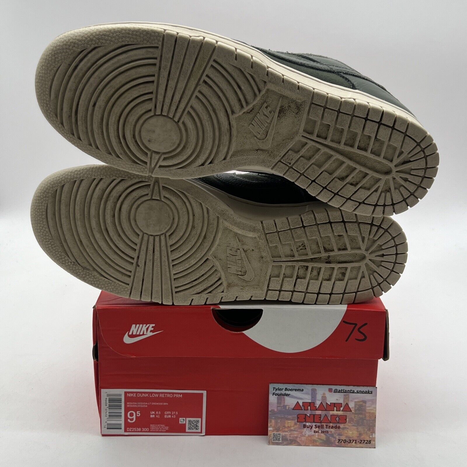 Size 9.5 - Nike Dunk Premium Low Sequoia White Olive (DZ2538-300)