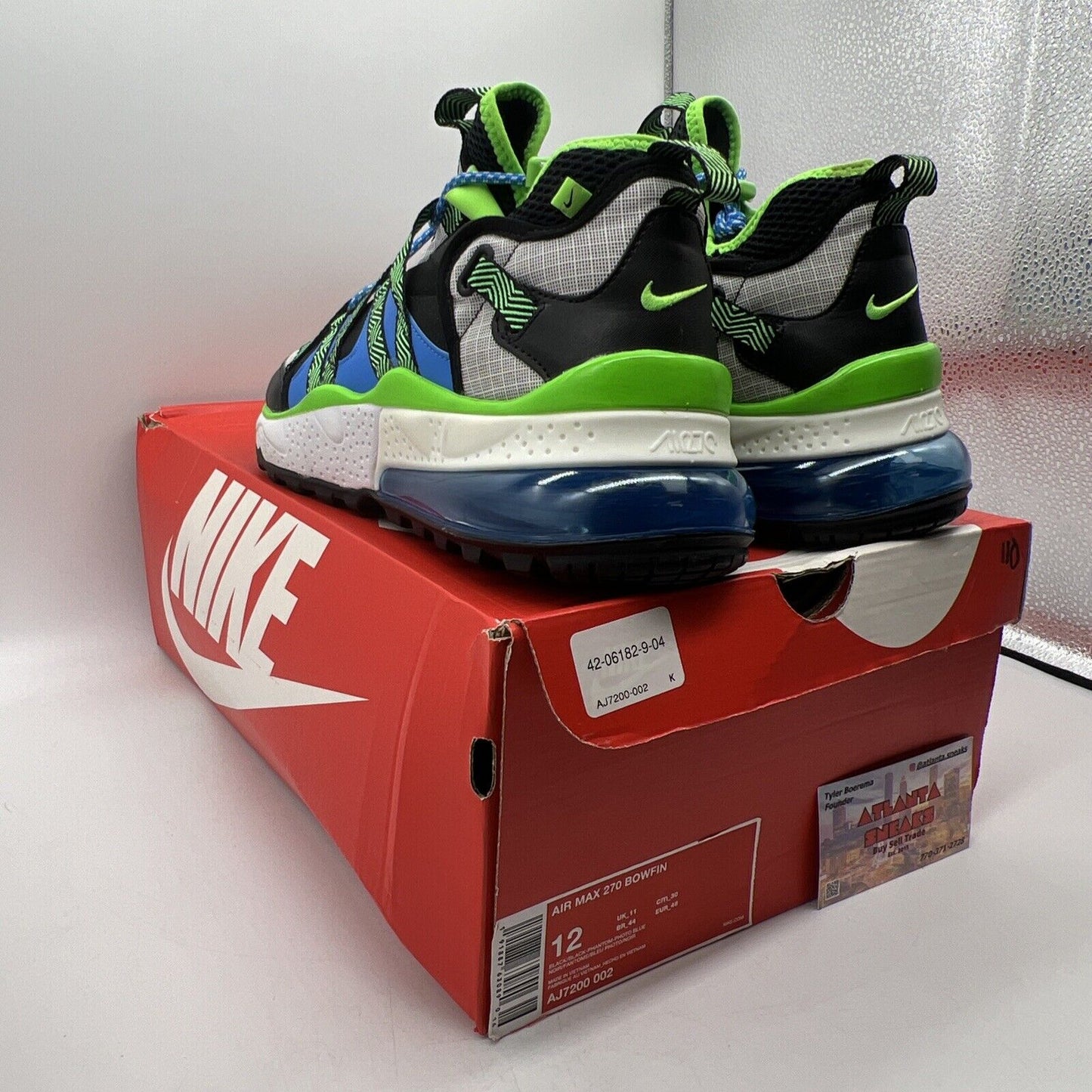 Size 12 - Nike Air Max 270 Bowfin Sprite Blue Green Black (AJ7200-002)