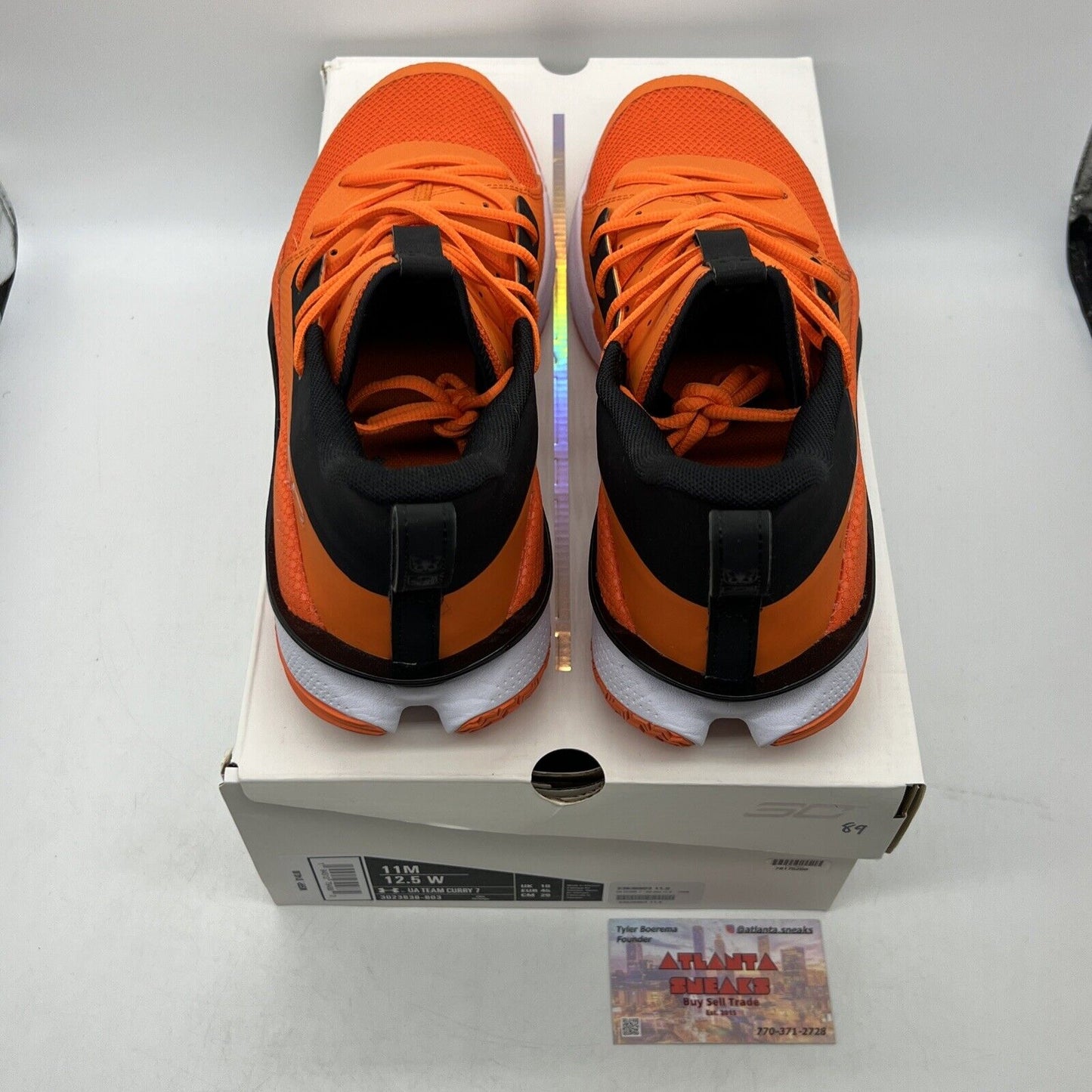 Size 11 - Under Armour Curry 7 Team Team Orange Black White (3023838-803)